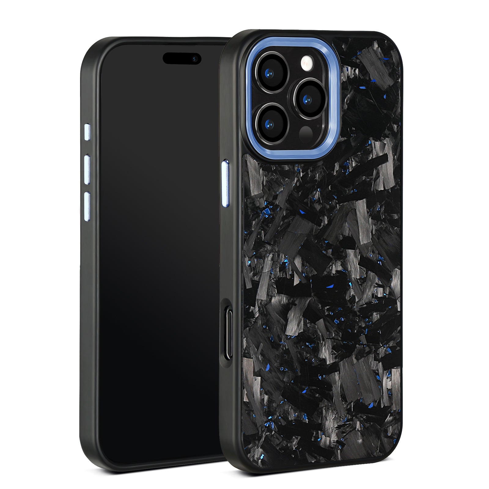 Blue Forged Carbon Phone Case