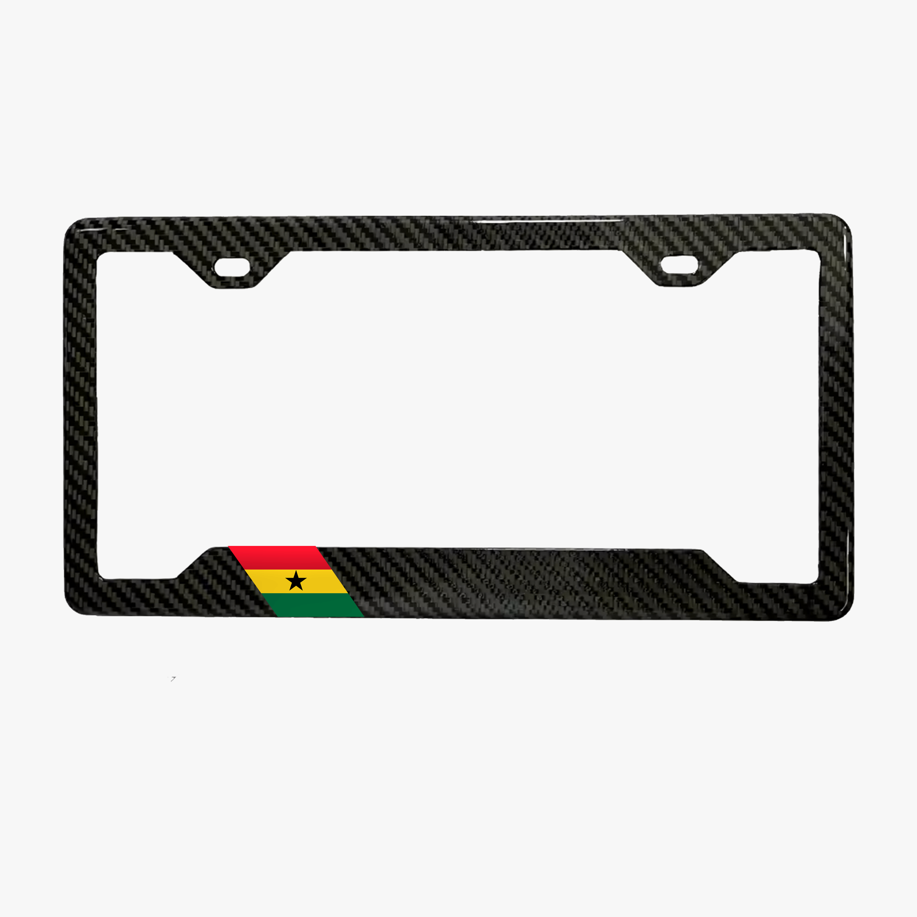 Ghana flag carbon fiber license plate frame by PSF Carbon