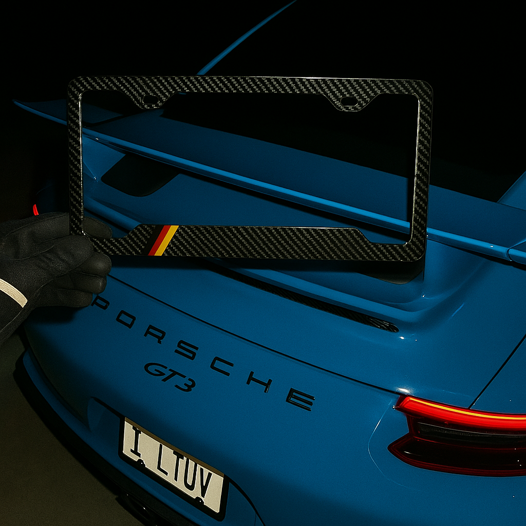 German Flag Carbon Fiber Plate Frame