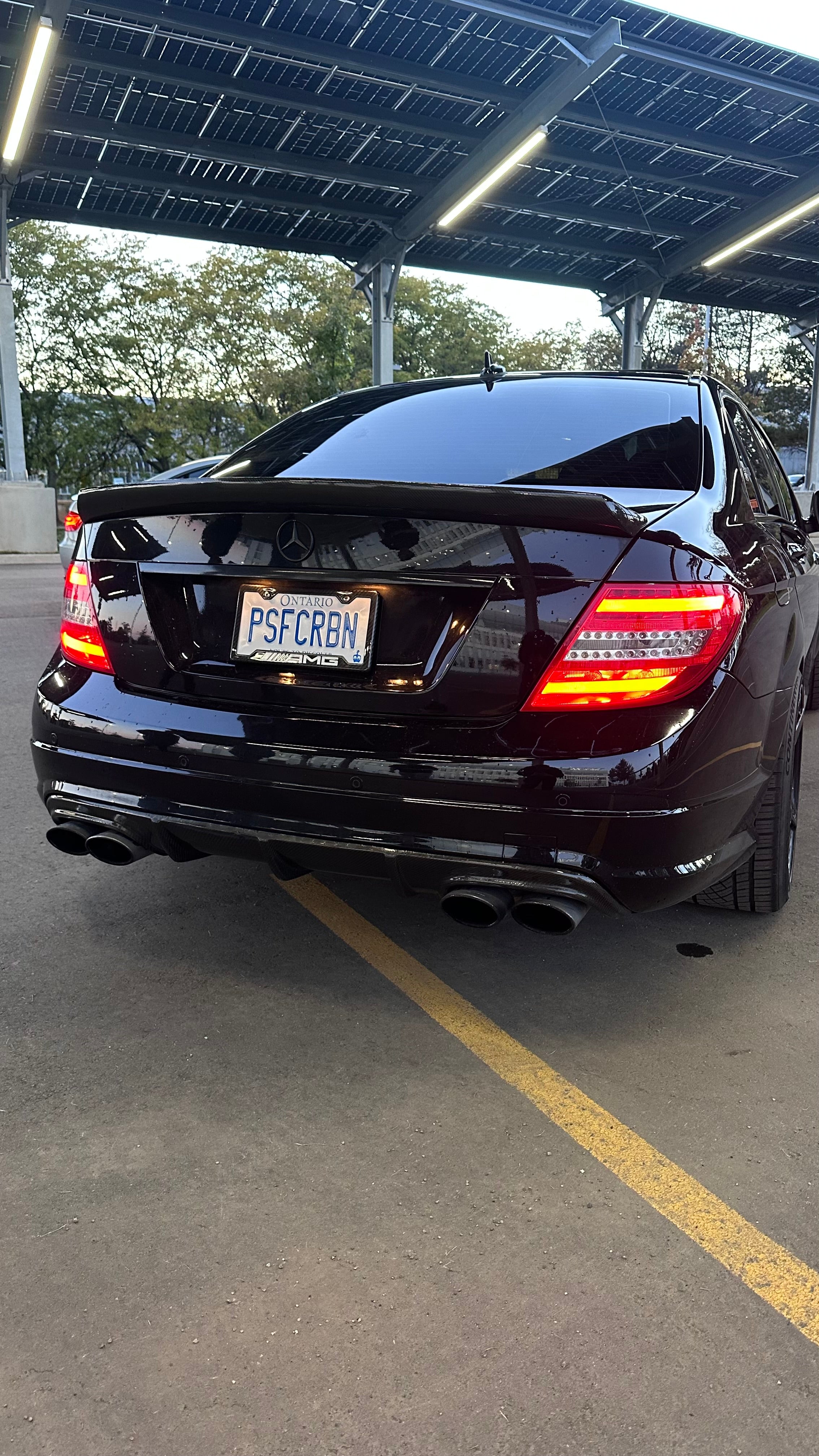 AMG White Carbon Fiber Plate Frame