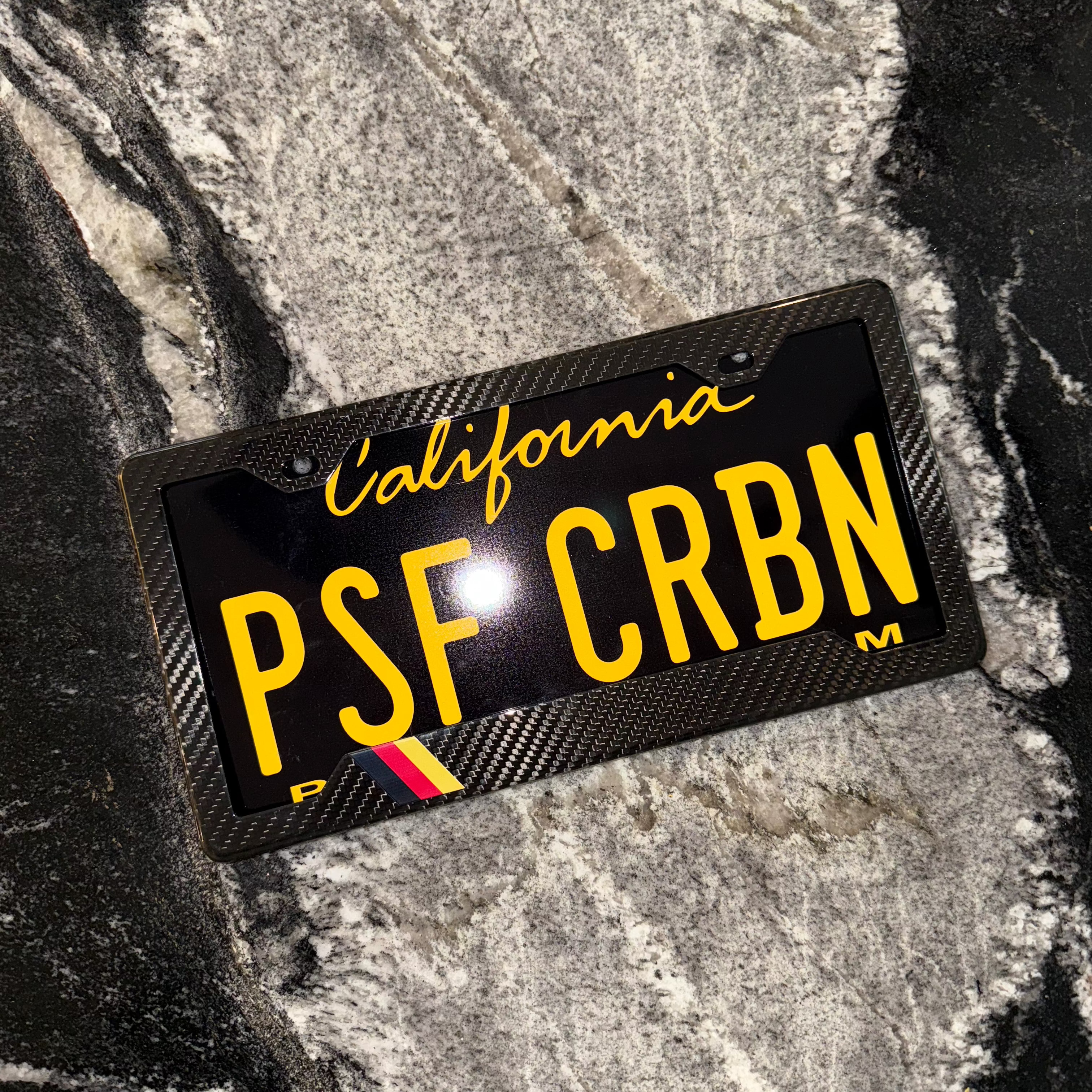 German Flag Carbon Fiber Plate Frame