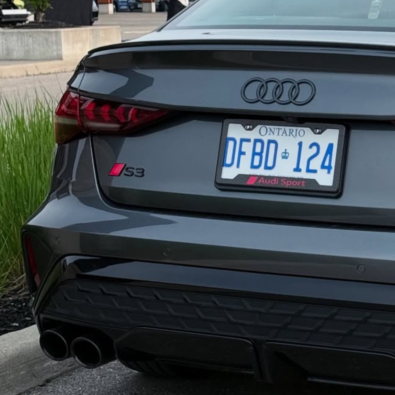 Audi Sport Carbon Fiber License Plate Frame