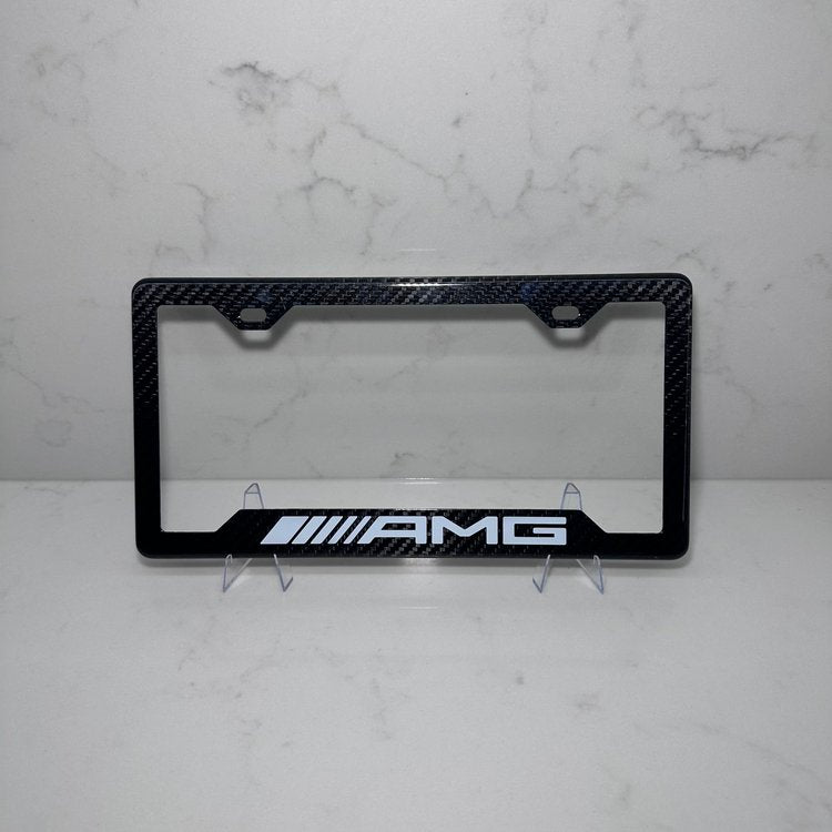 AMG White Carbon Fiber Plate Frame