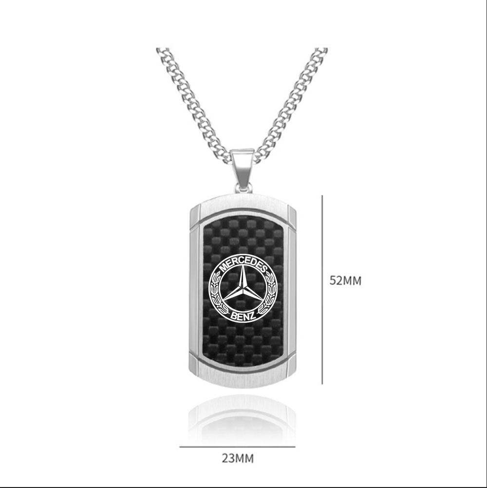 Mercedes Carbon Fiber Necklace