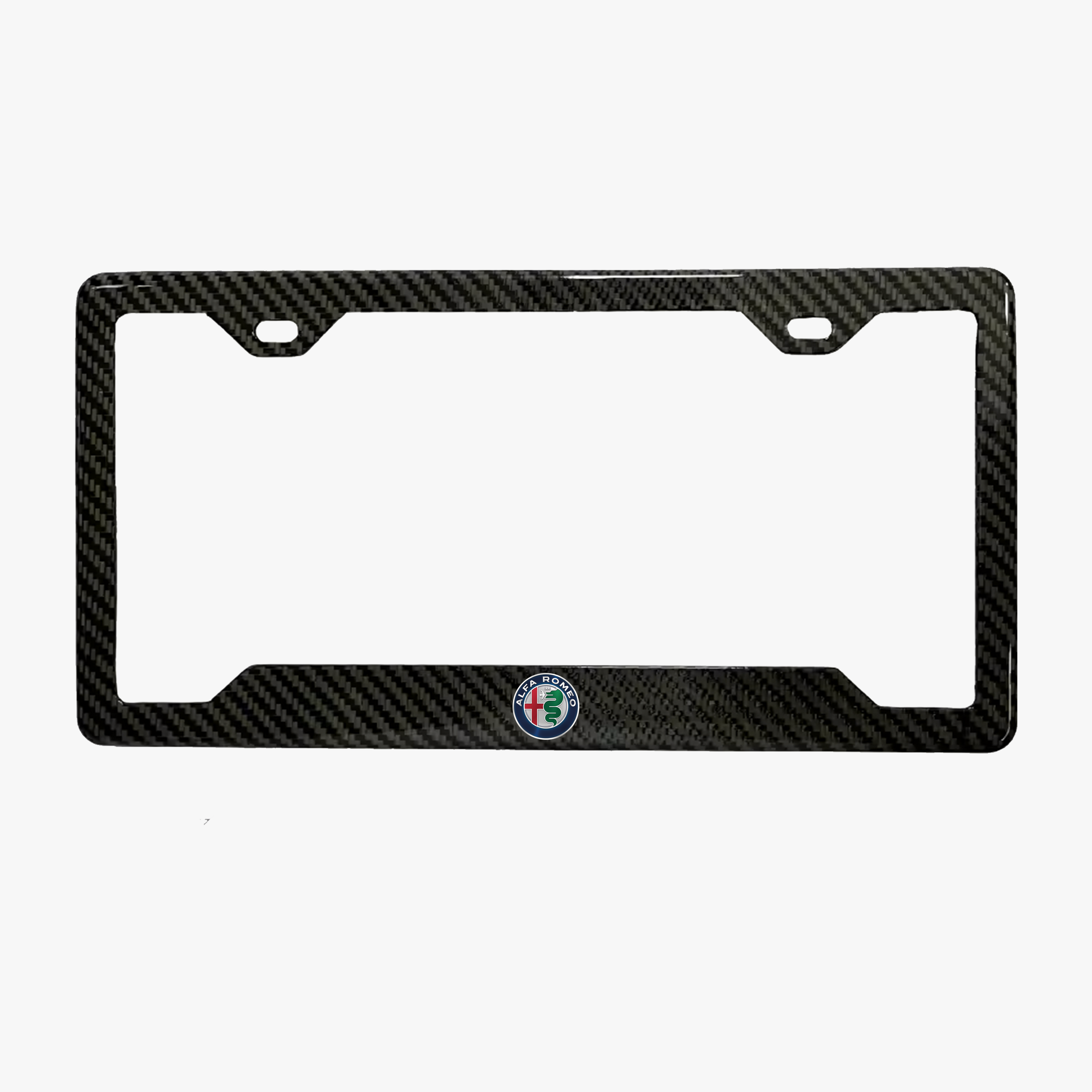 Alfa Romeo Crest Carbon Fiber Plate Frame