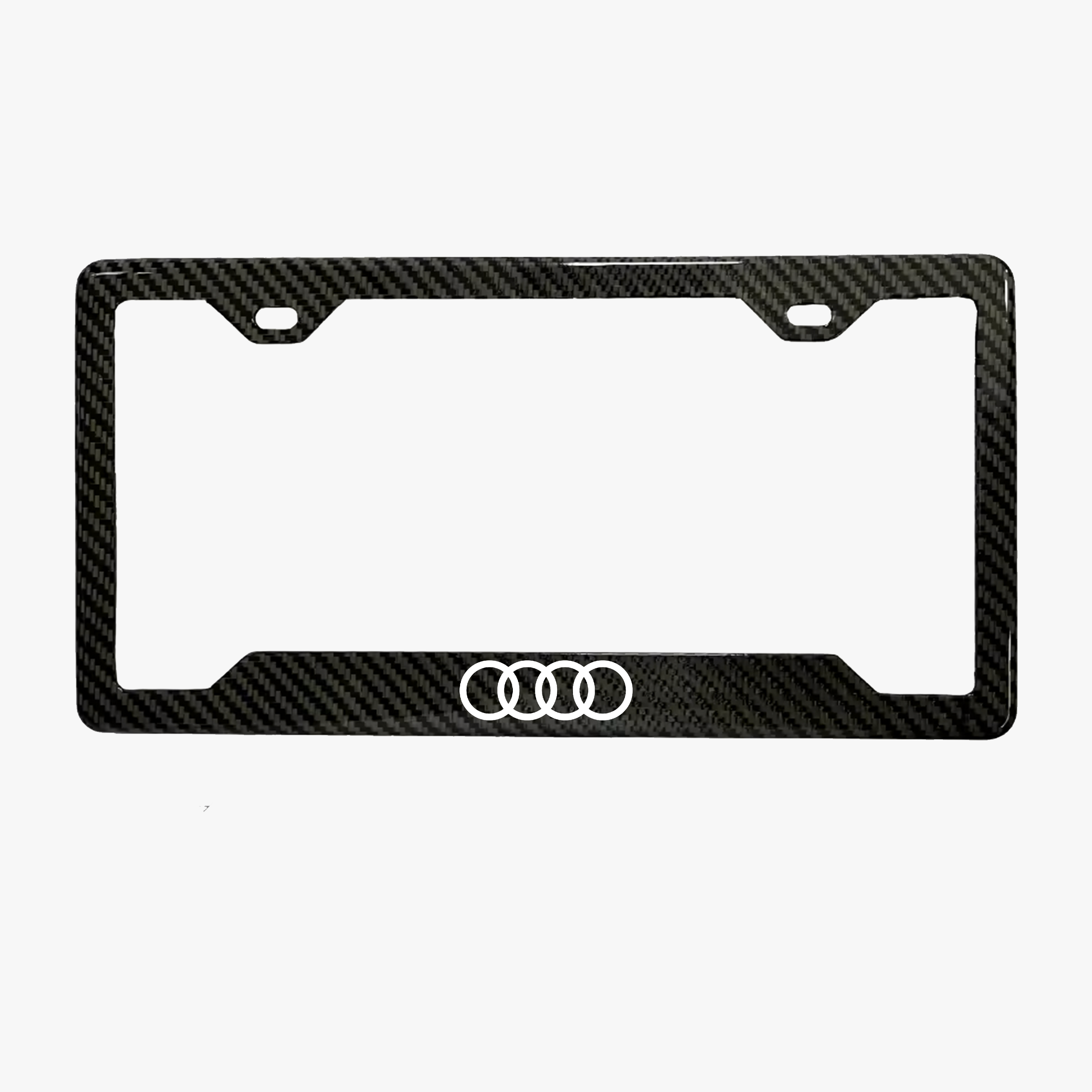 Audi Rings Carbon Fiber Plate Frame