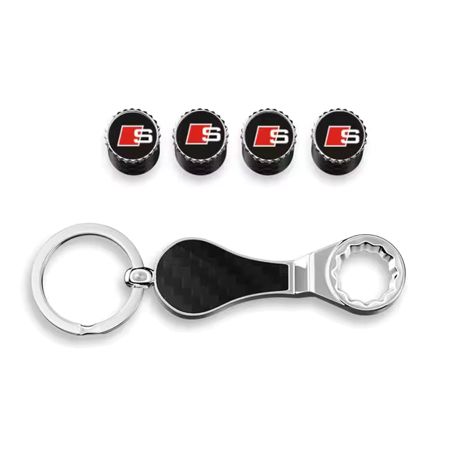 Audi S Carbon Fiber Valve Stem Caps