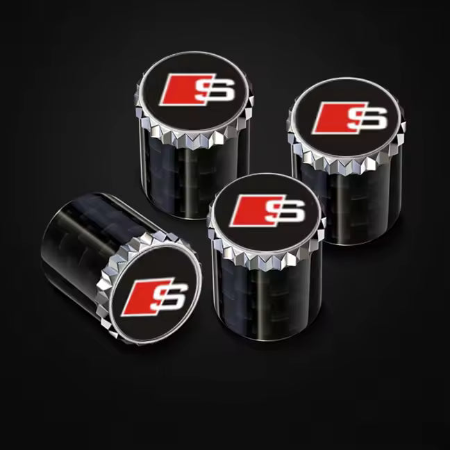 Audi S Carbon Fiber Valve Stem Caps