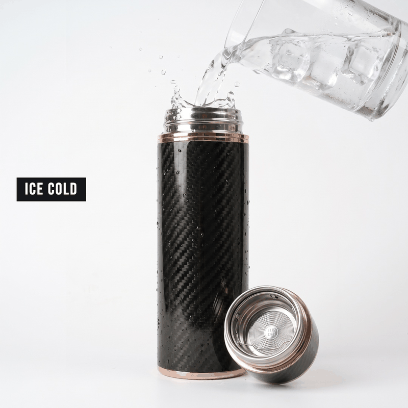 CarbonFlow Gold: ice cold water or steaming hot coffee