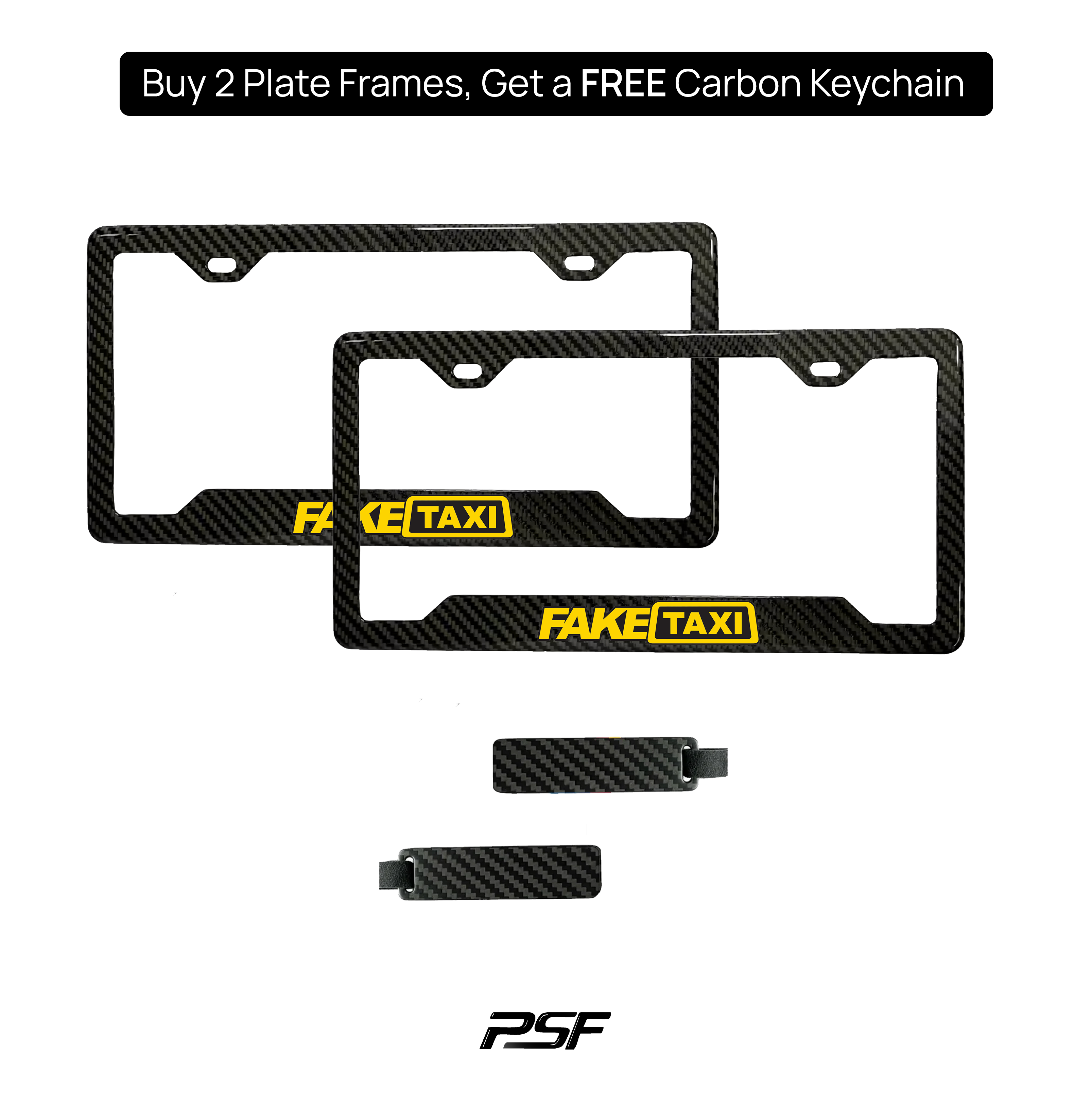 Fake Taxi Plate Frame