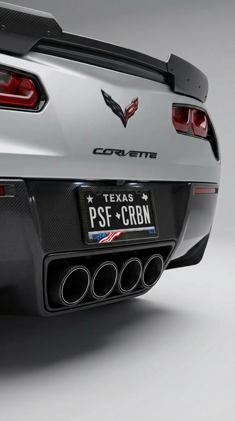 America Flag Wavy Carbon Fiber Plate Frame