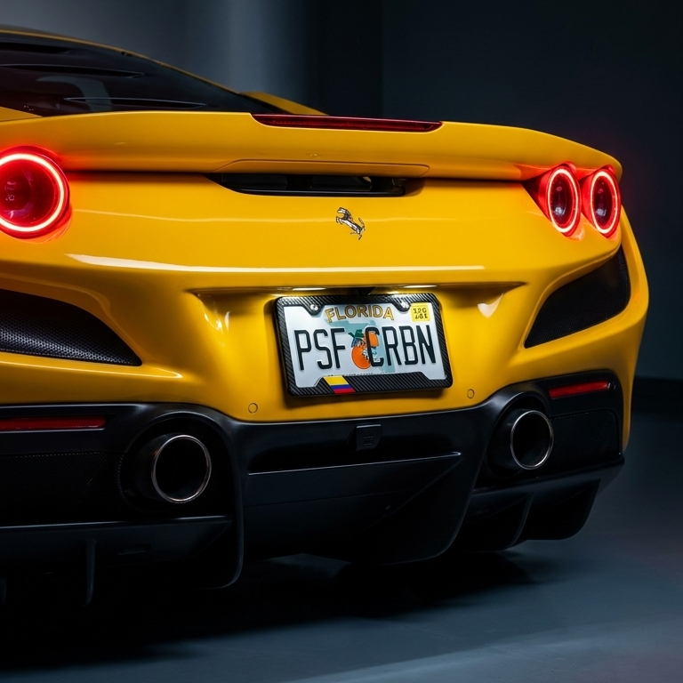Colombia carbon plate frame on yellow Ferrari studio