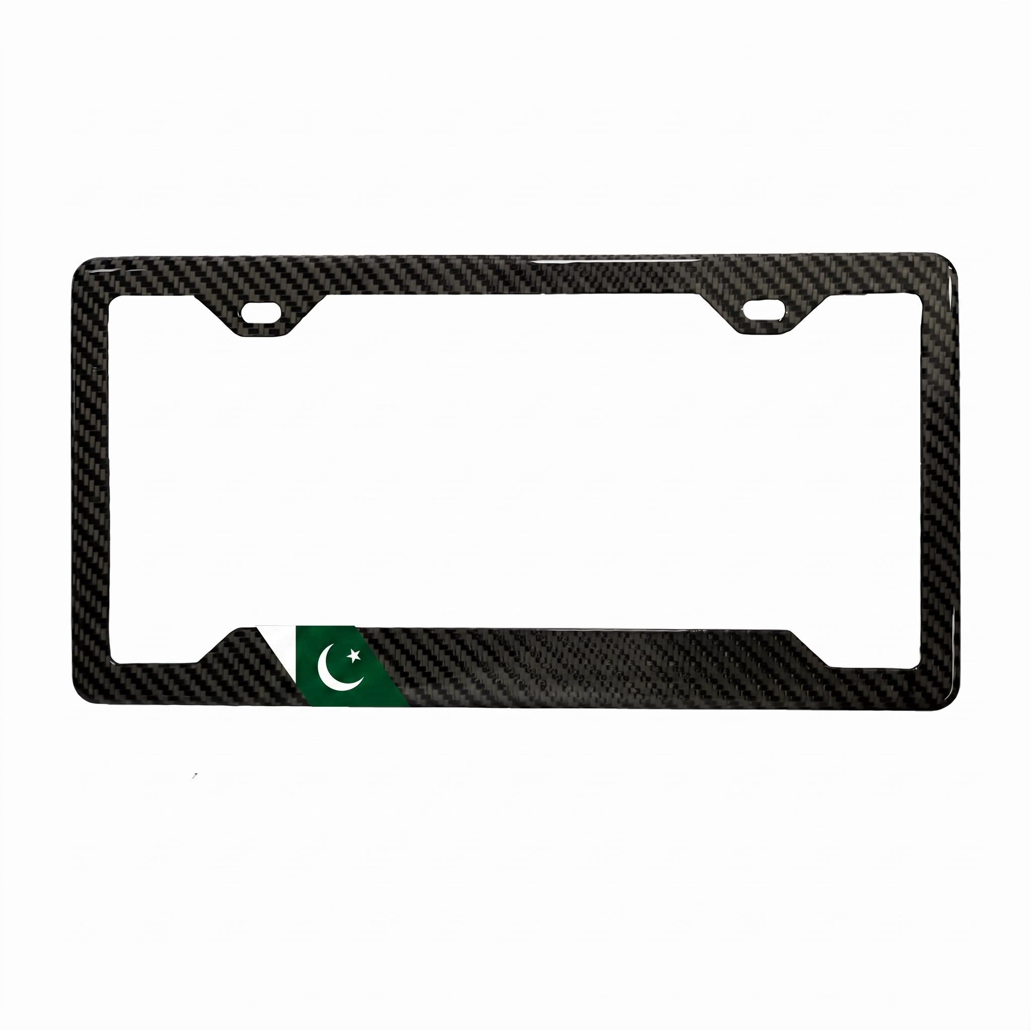 Pakistan Flag Carbon Fiber License Plate Frame