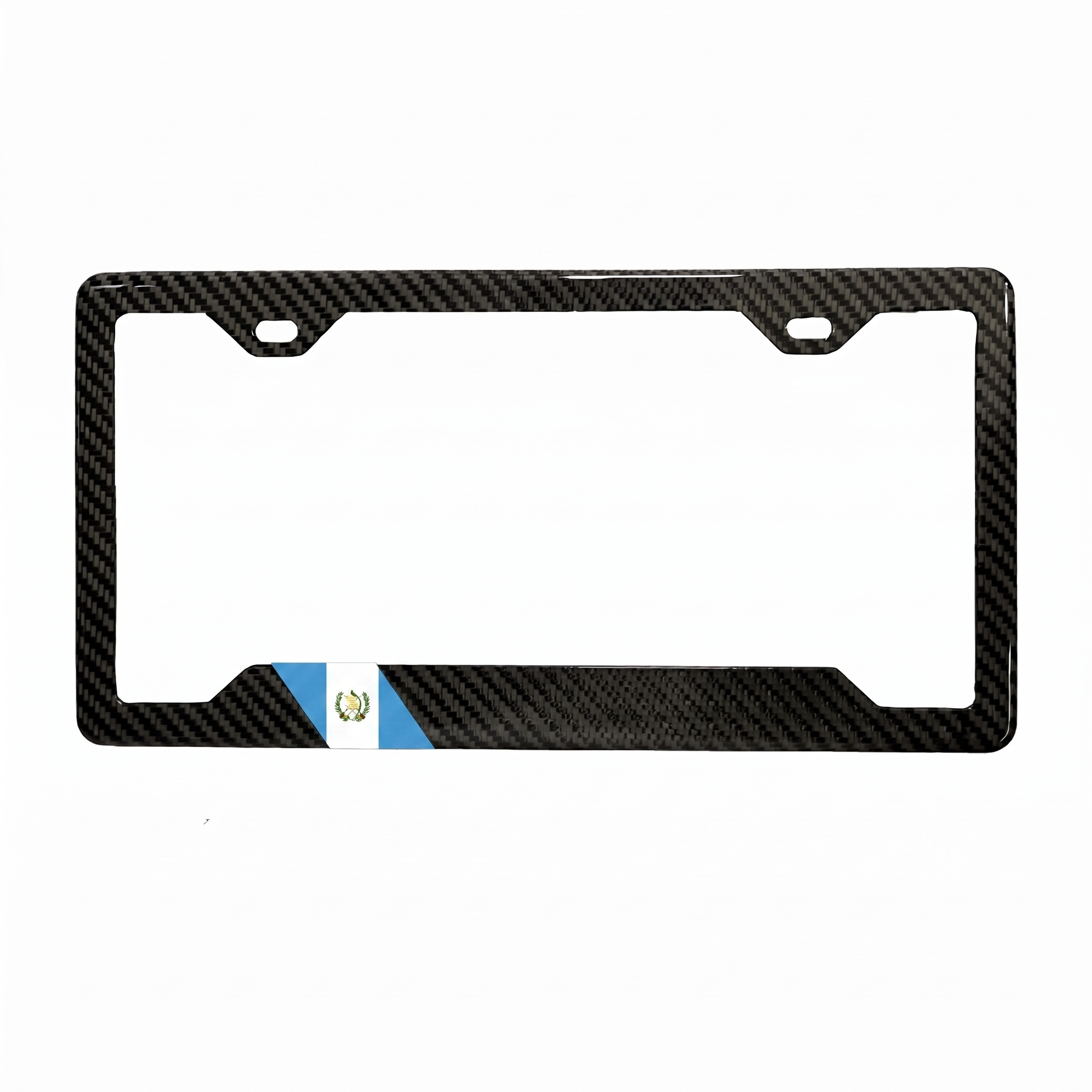 Guatemala Flag Carbon Fiber License Plate Frame