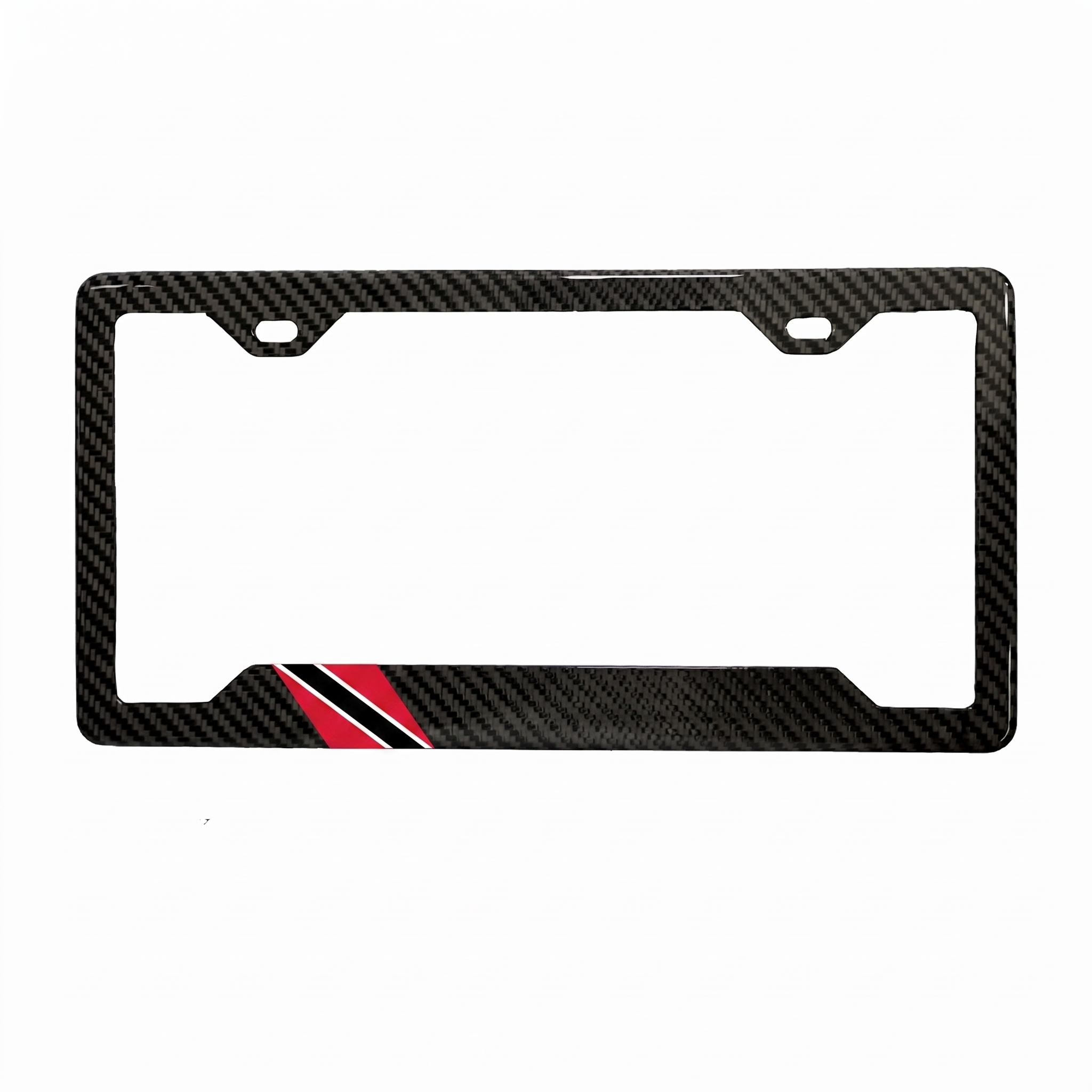 Trinidad & Tobago Flag Carbon Fiber License Plate Frame