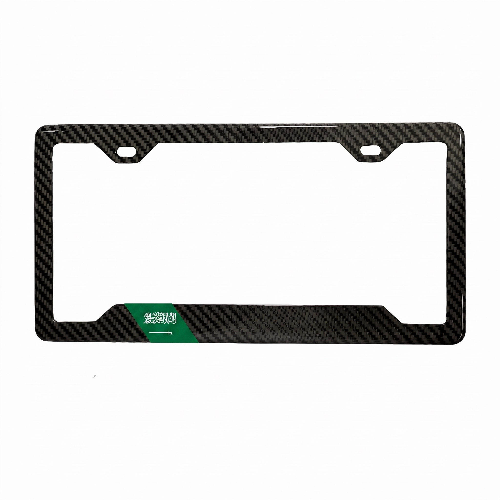 Saudi Arabia Flag Carbon Fiber License Plate Frame