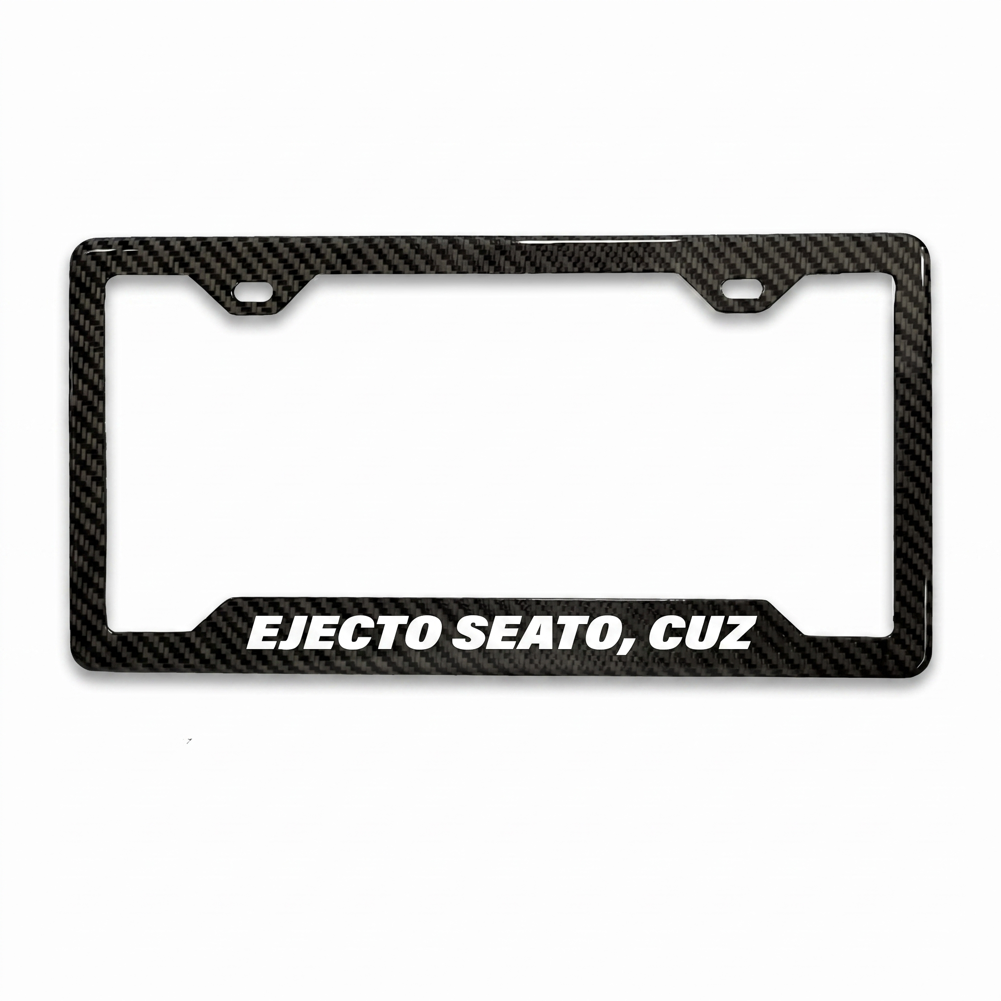 Ejecto Seato Cuz carbon fiber license plate frame by PSF Carbon