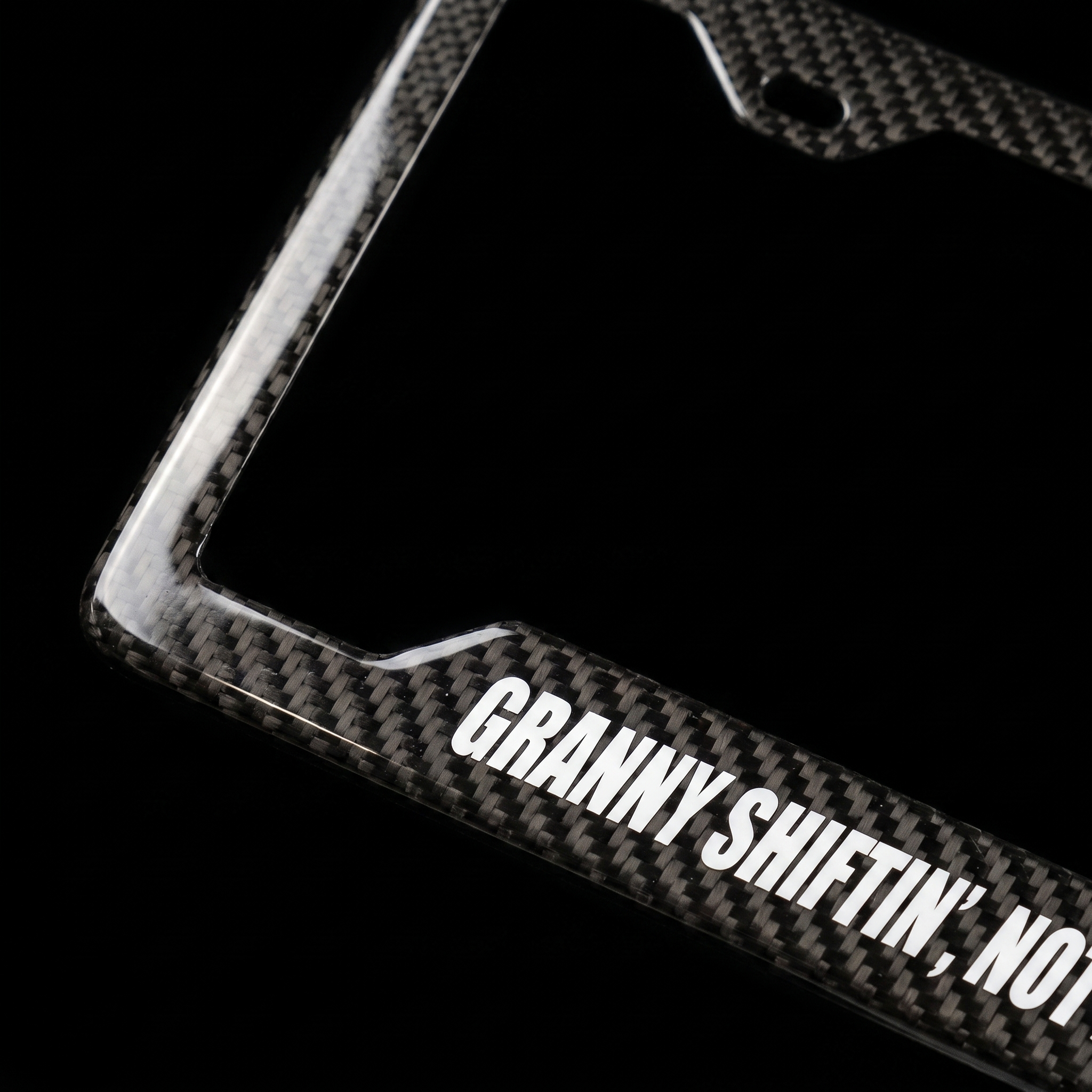 Granny Shiftin', Not Double Clutchin' carbon fiber frame macro detail
