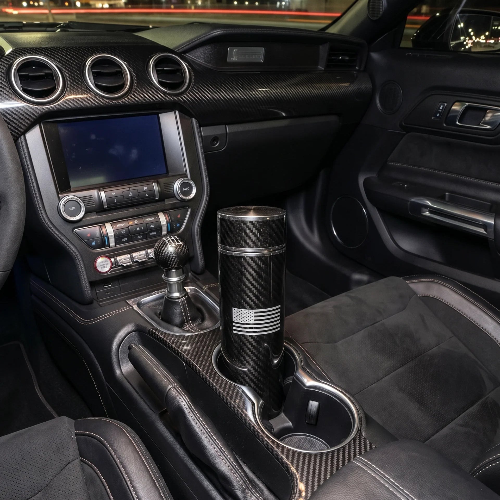 CarbonFlow Silver USA Edition carbon fiber water bottle - product photo 4