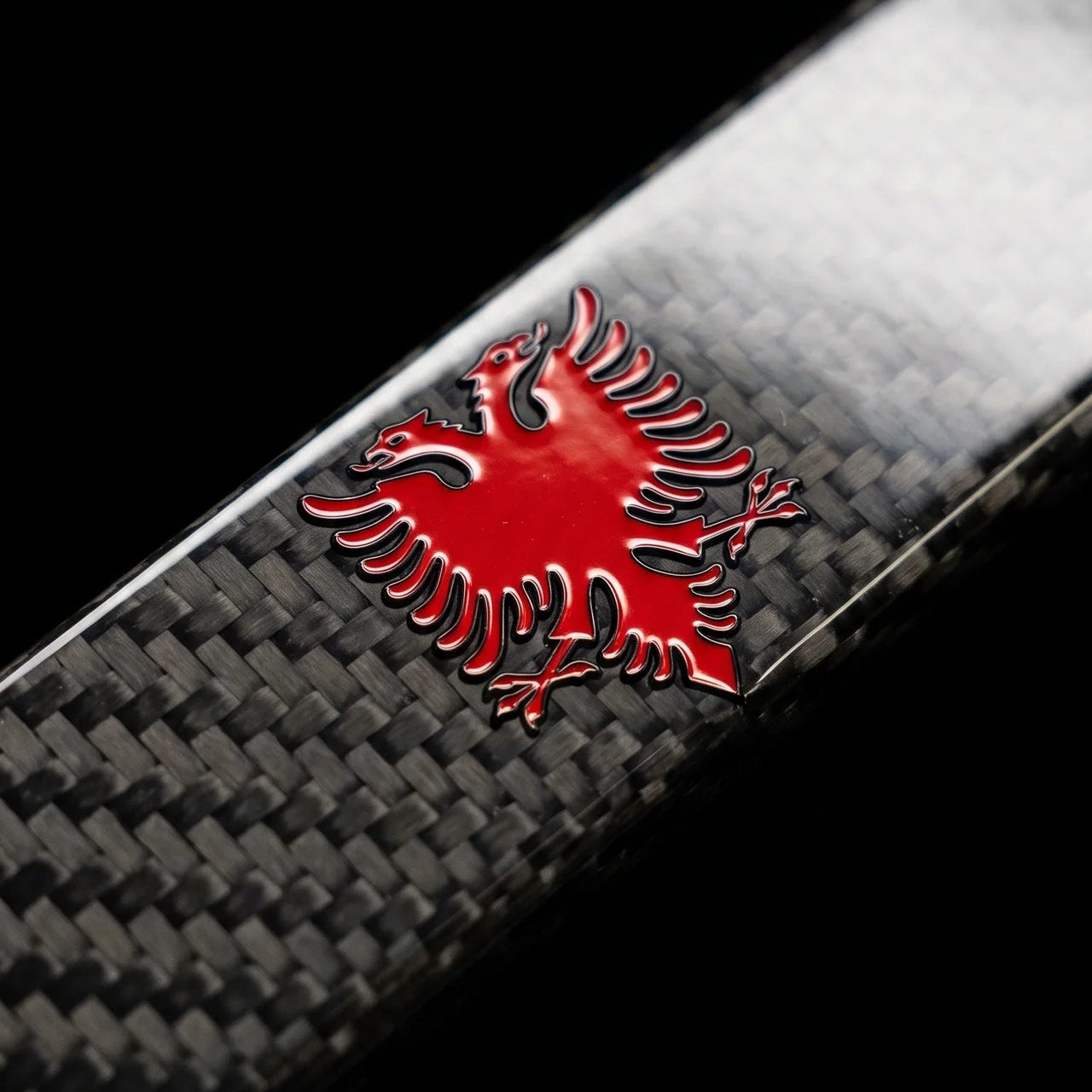 Albania Flag Carbon Fiber License Plate Frame