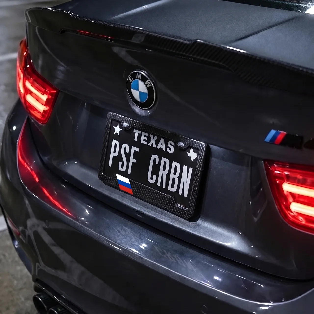 Russia Carbon Fiber License Plate Frame