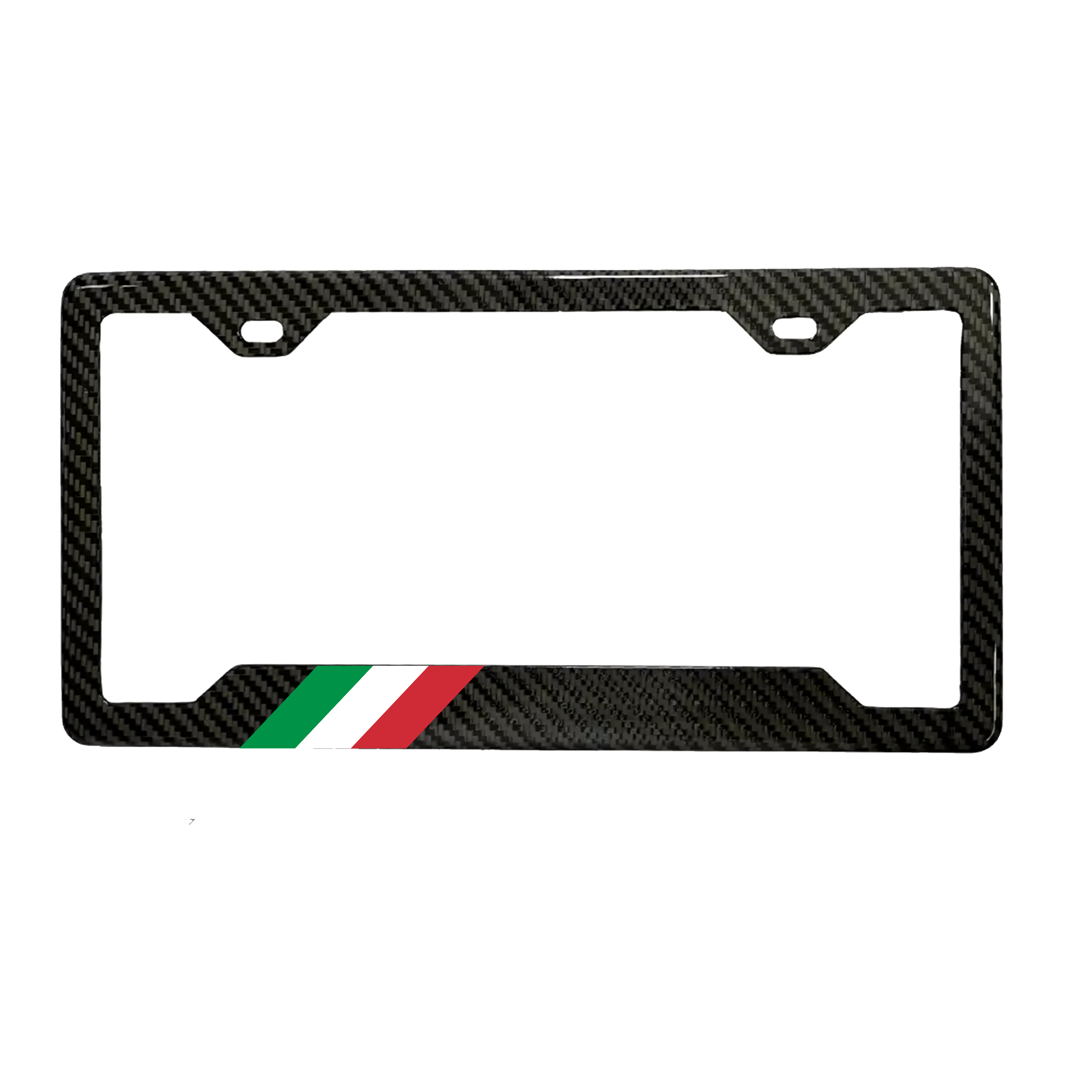Italy Flag Carbon Fiber Plate Frame