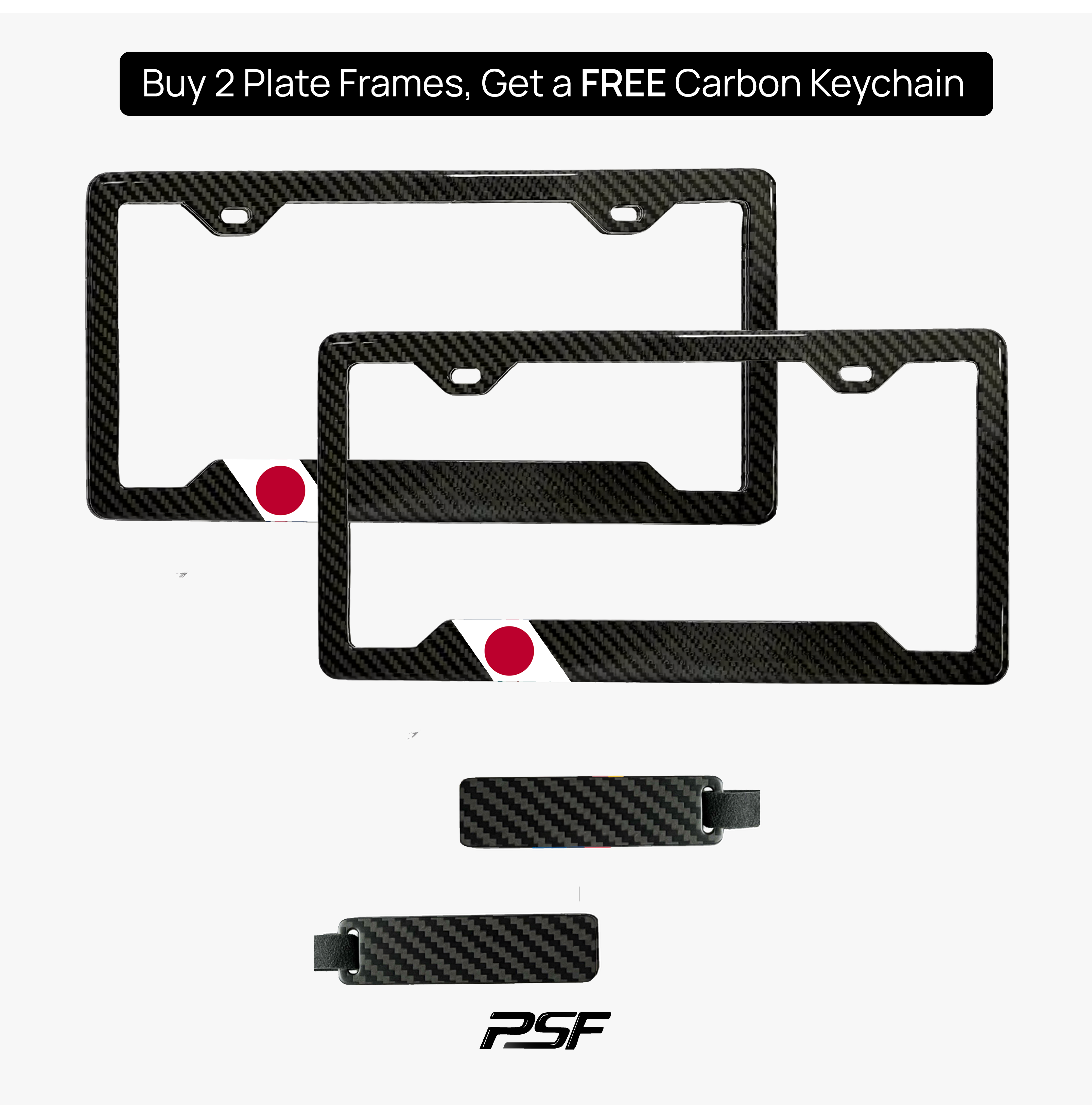 Japan Flag Plate Frame