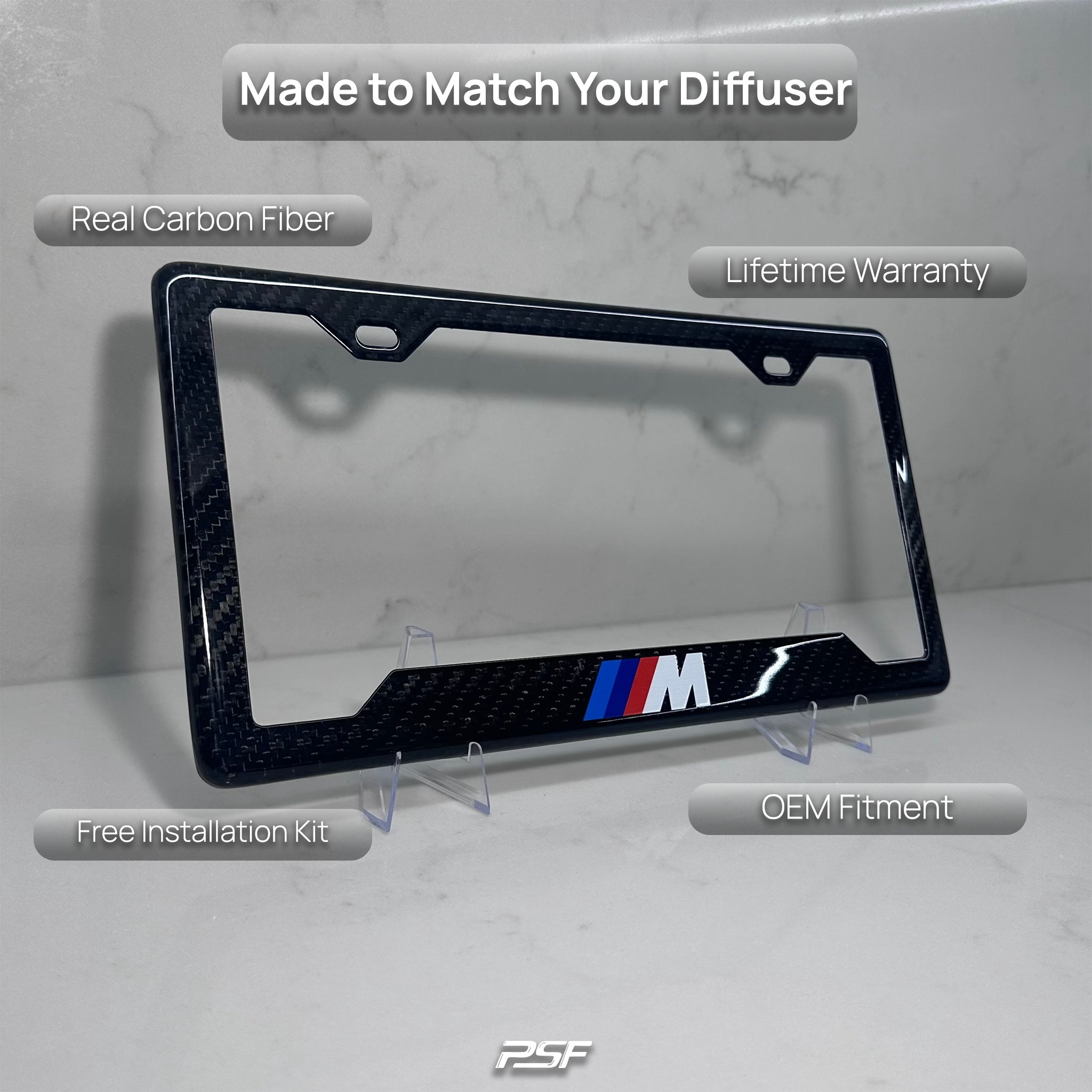BMW M Carbon Fiber Plate Frame
