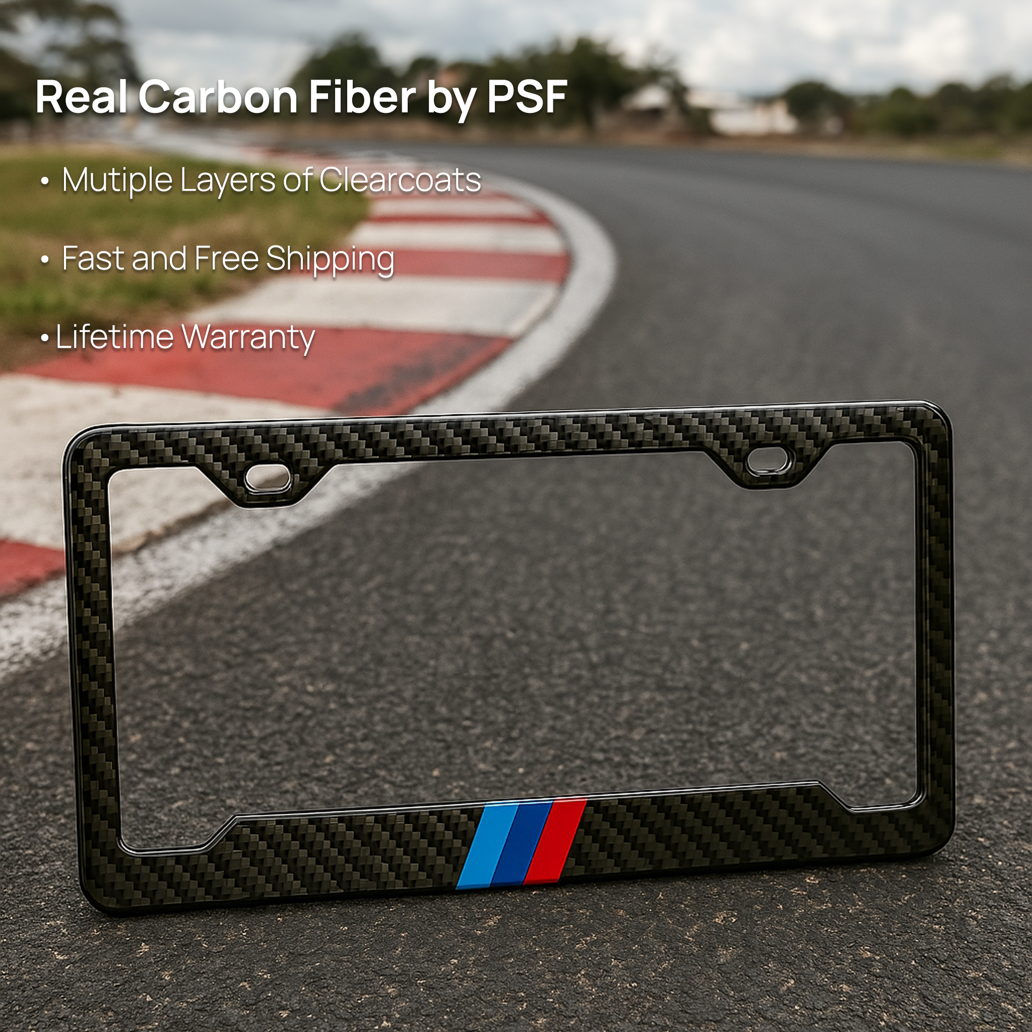 M Stripes Carbon Fiber Plate Frame