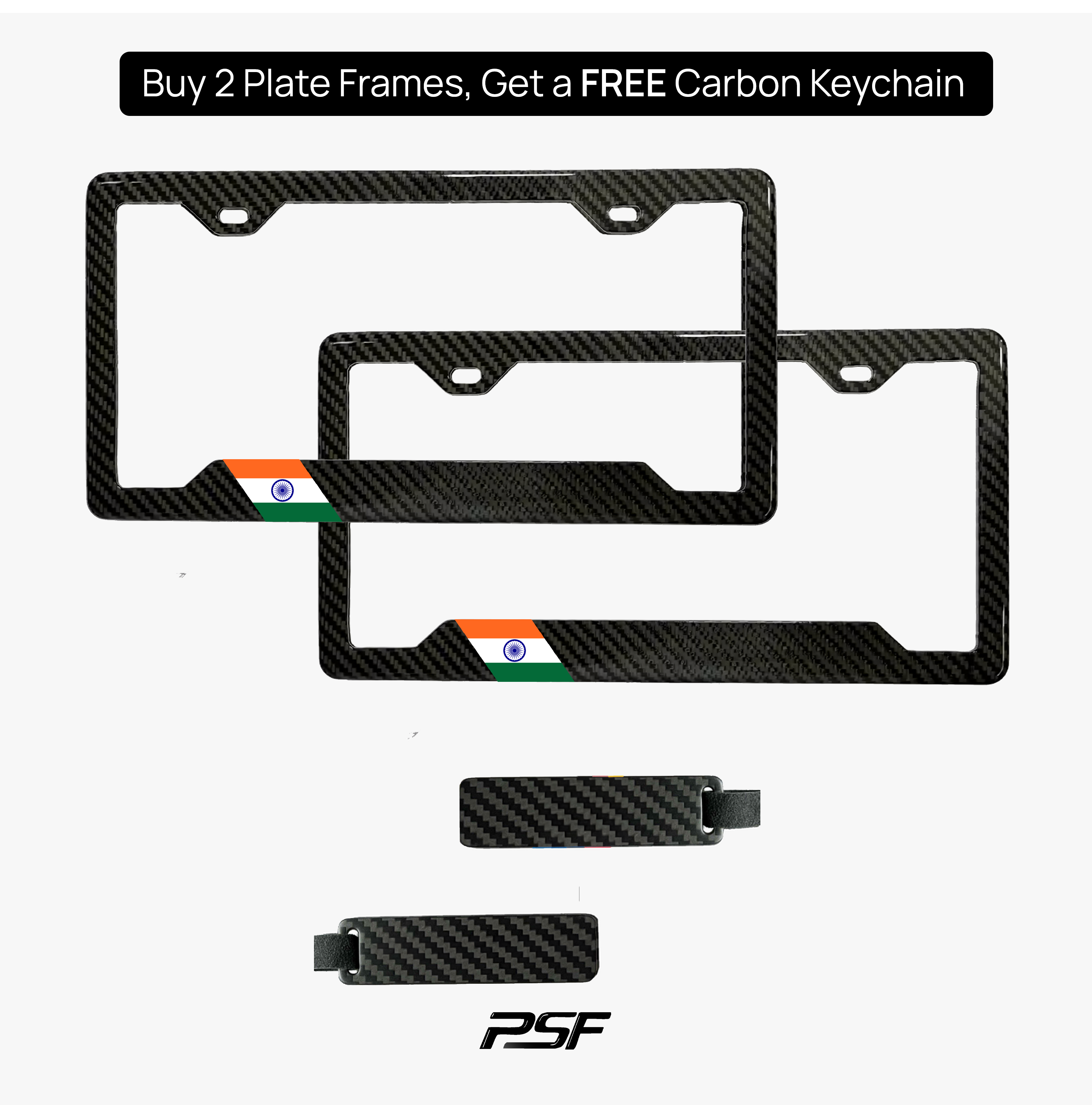 Indian Flag Plate Frame