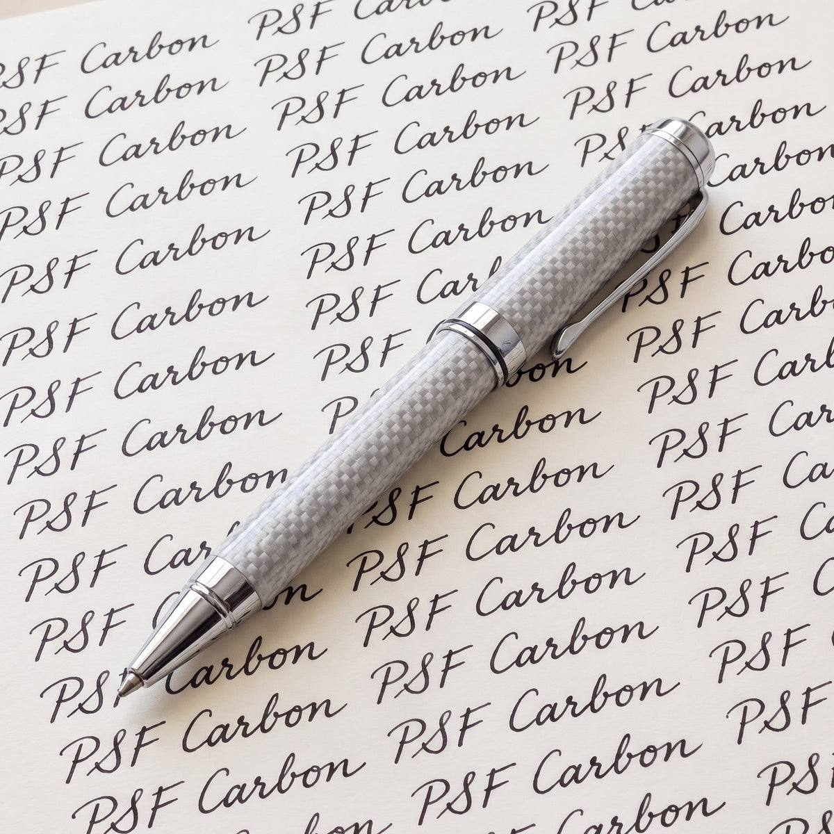 Silver CarbonInk on a page handwritten PSF Carbon