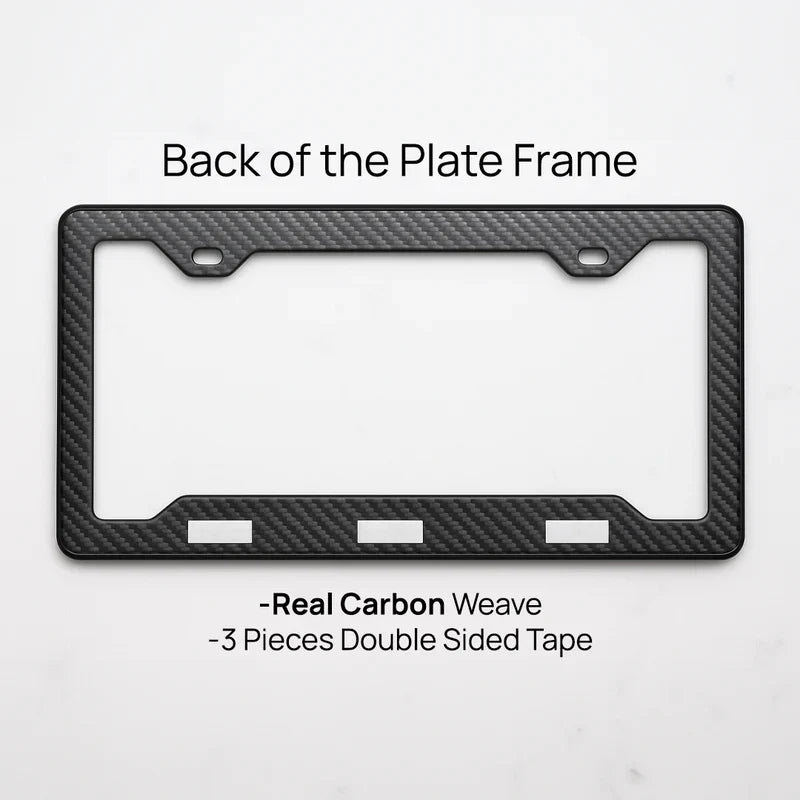 Back of the carbon fiber plate frame - real carbon weave