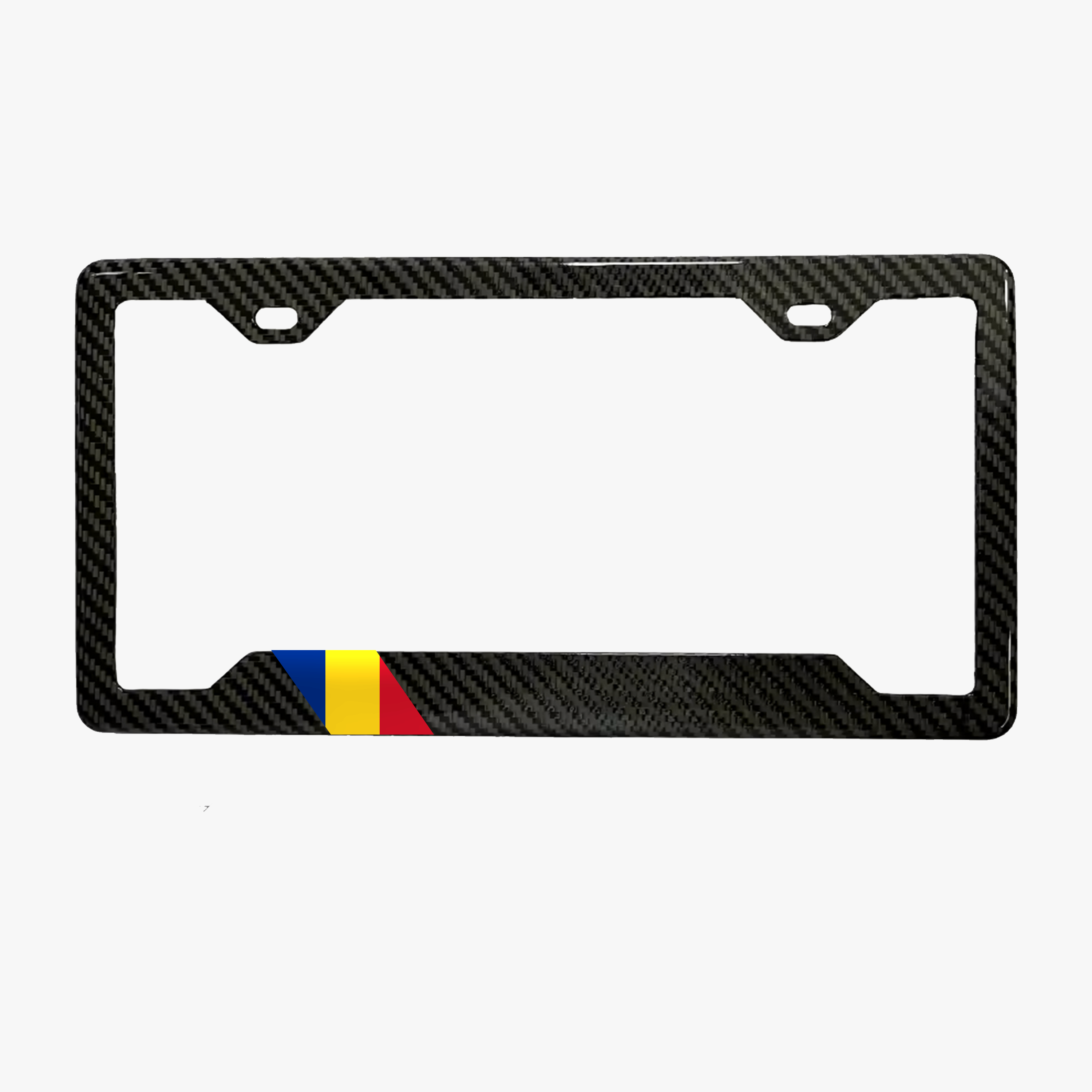 Romania flag carbon fiber license plate frame by PSF Carbon