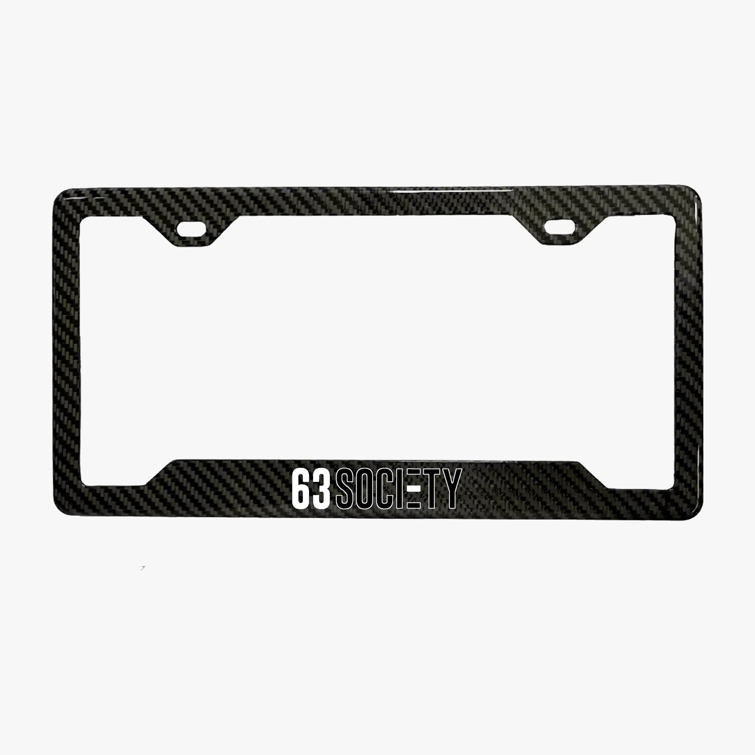 63Society Carbon Fiber License Plate Frame