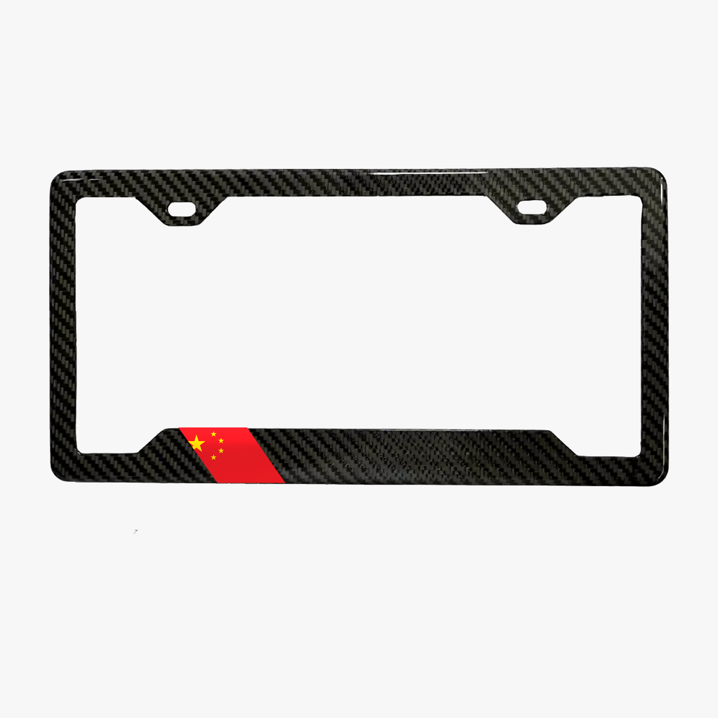 China flag carbon fiber license plate frame by PSF Carbon