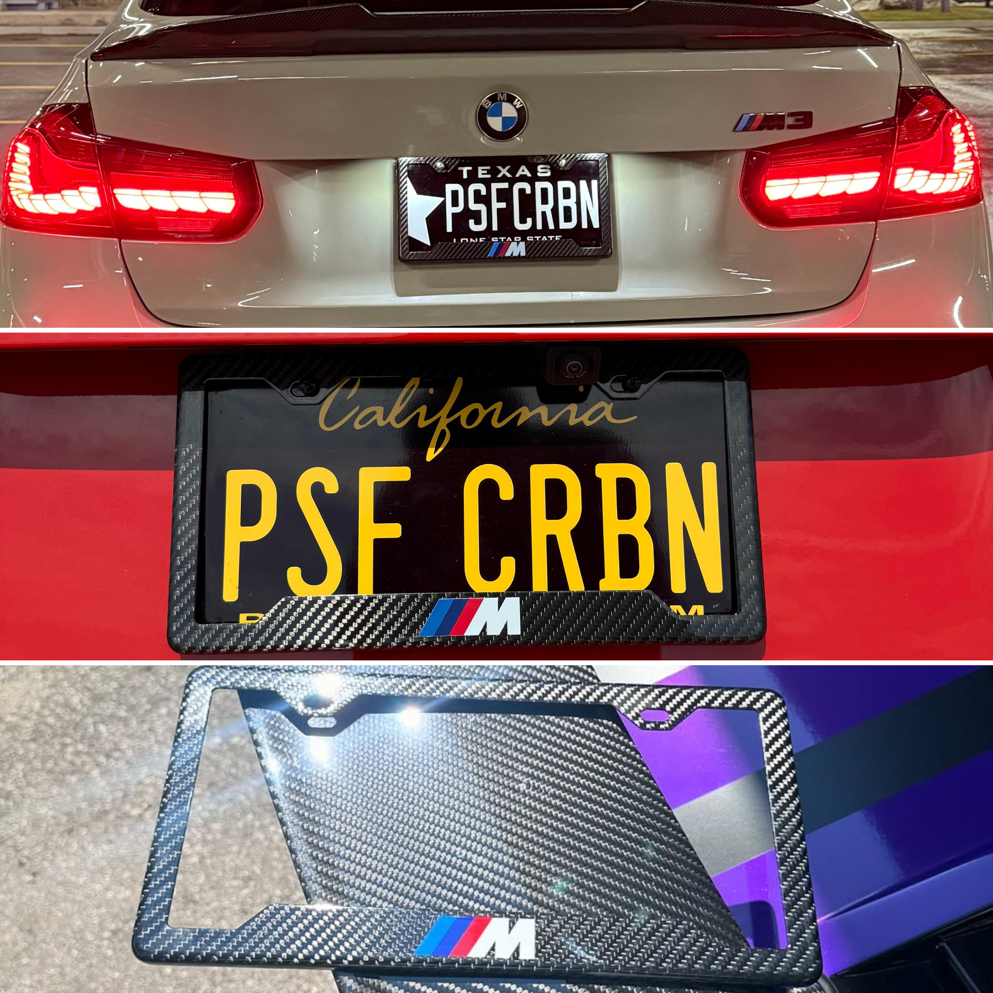 BMW M Carbon Fiber Plate Frame