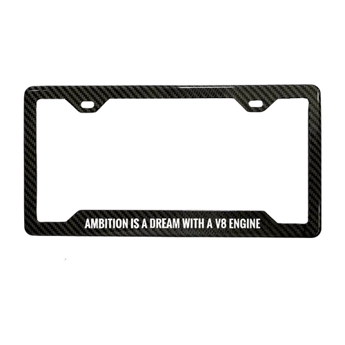 Ambition is a Dream with a V8 Engine carbon fiber plate frame - front view