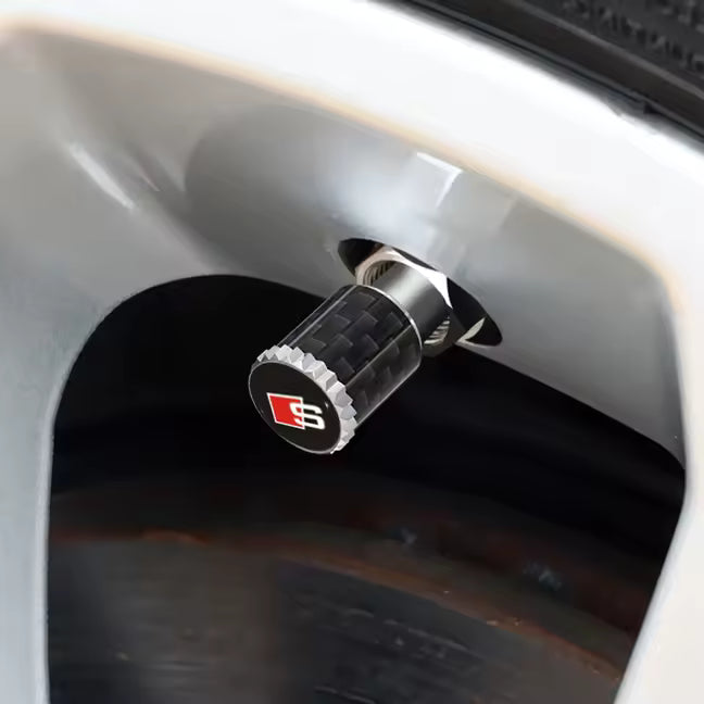 Audi S Carbon Fiber Valve Stem Caps
