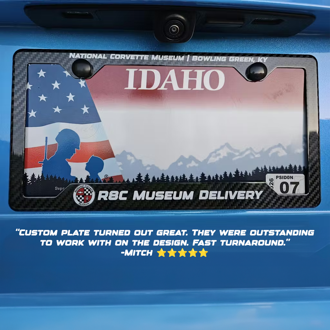 Custom Carbon Fiber License Plate Frame