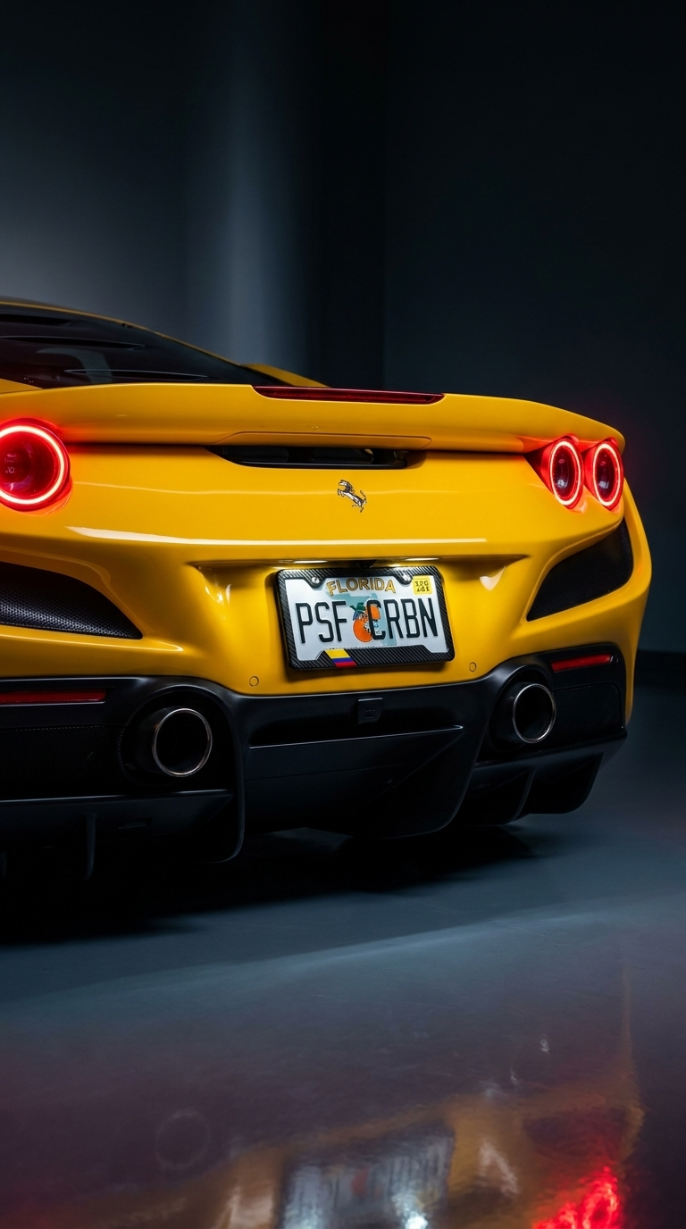 Colombia carbon plate frame on yellow Ferrari studio