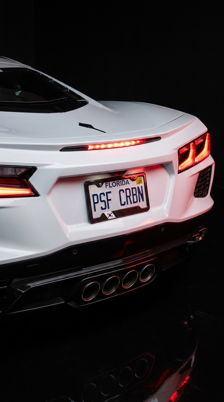 South Korea carbon plate frame on Corvette C8 studio