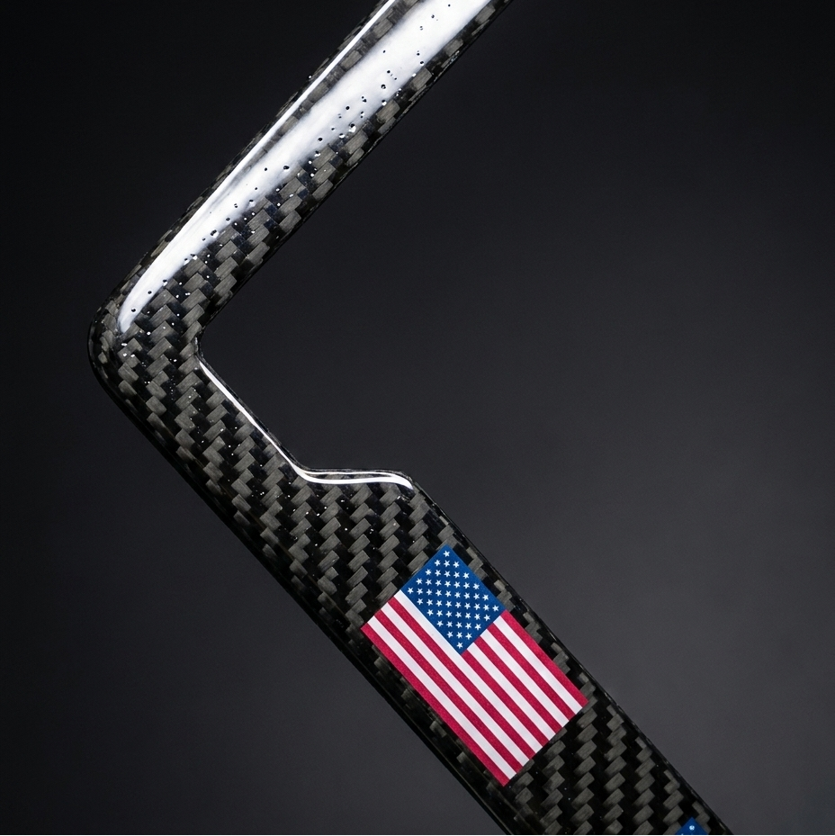USA carbon fiber plate frame macro