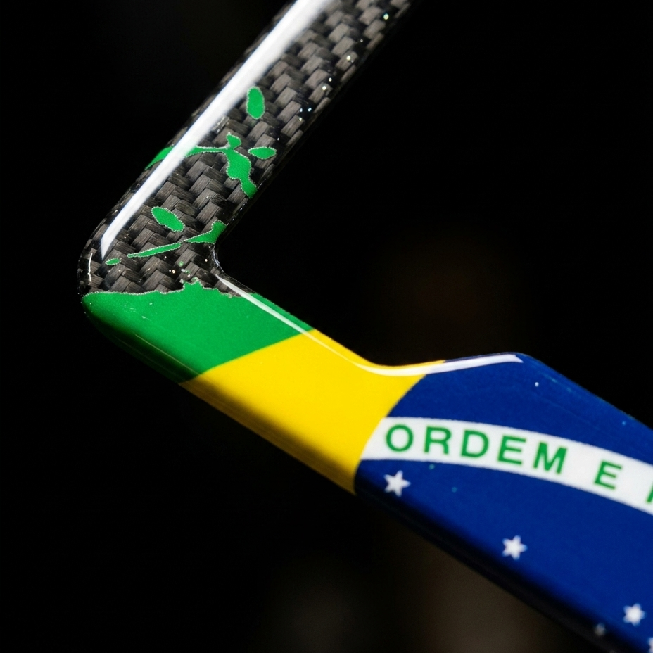 Brazil splatter carbon fiber plate frame - on-car photo 2