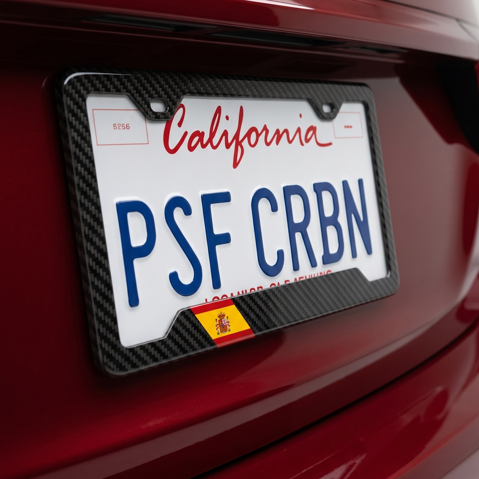 Spain carbon fiber plate frame close-up