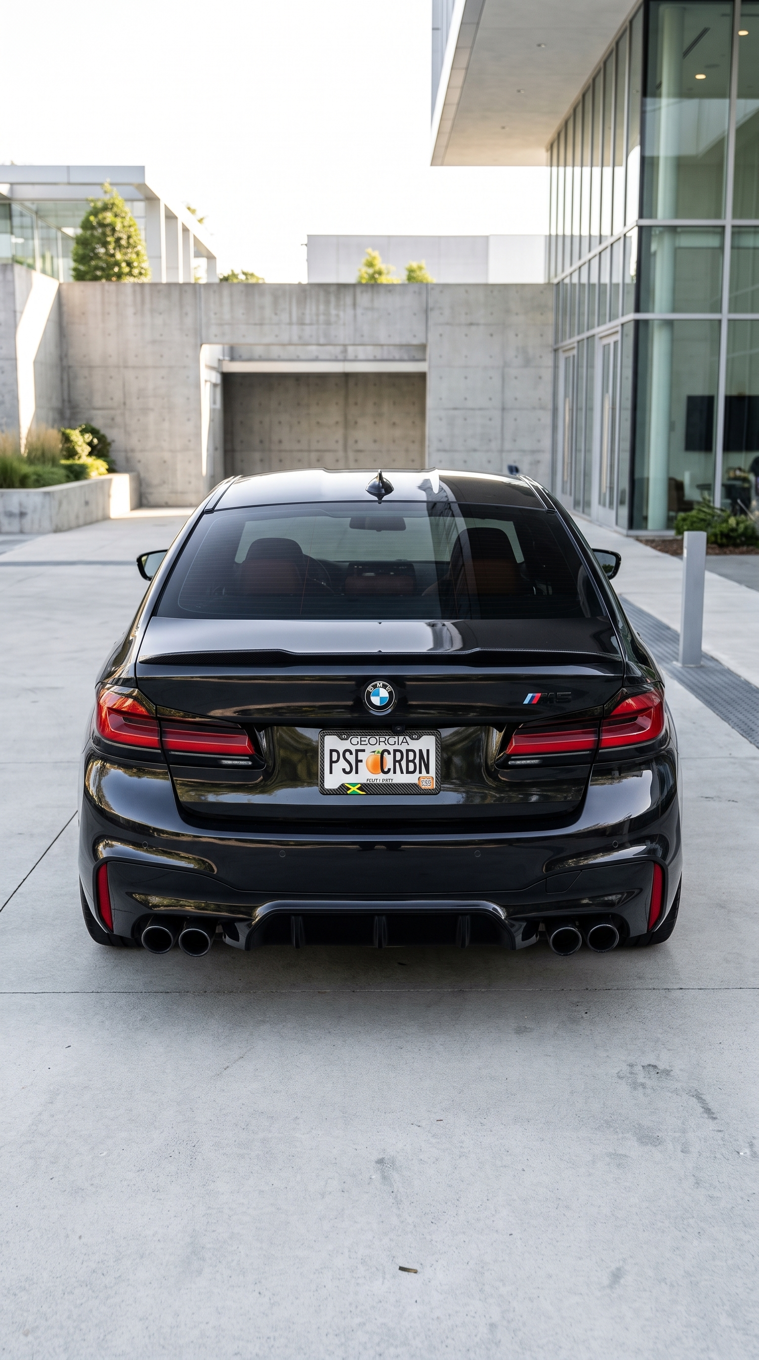 Puerto Rico carbon fiber plate frame on the car