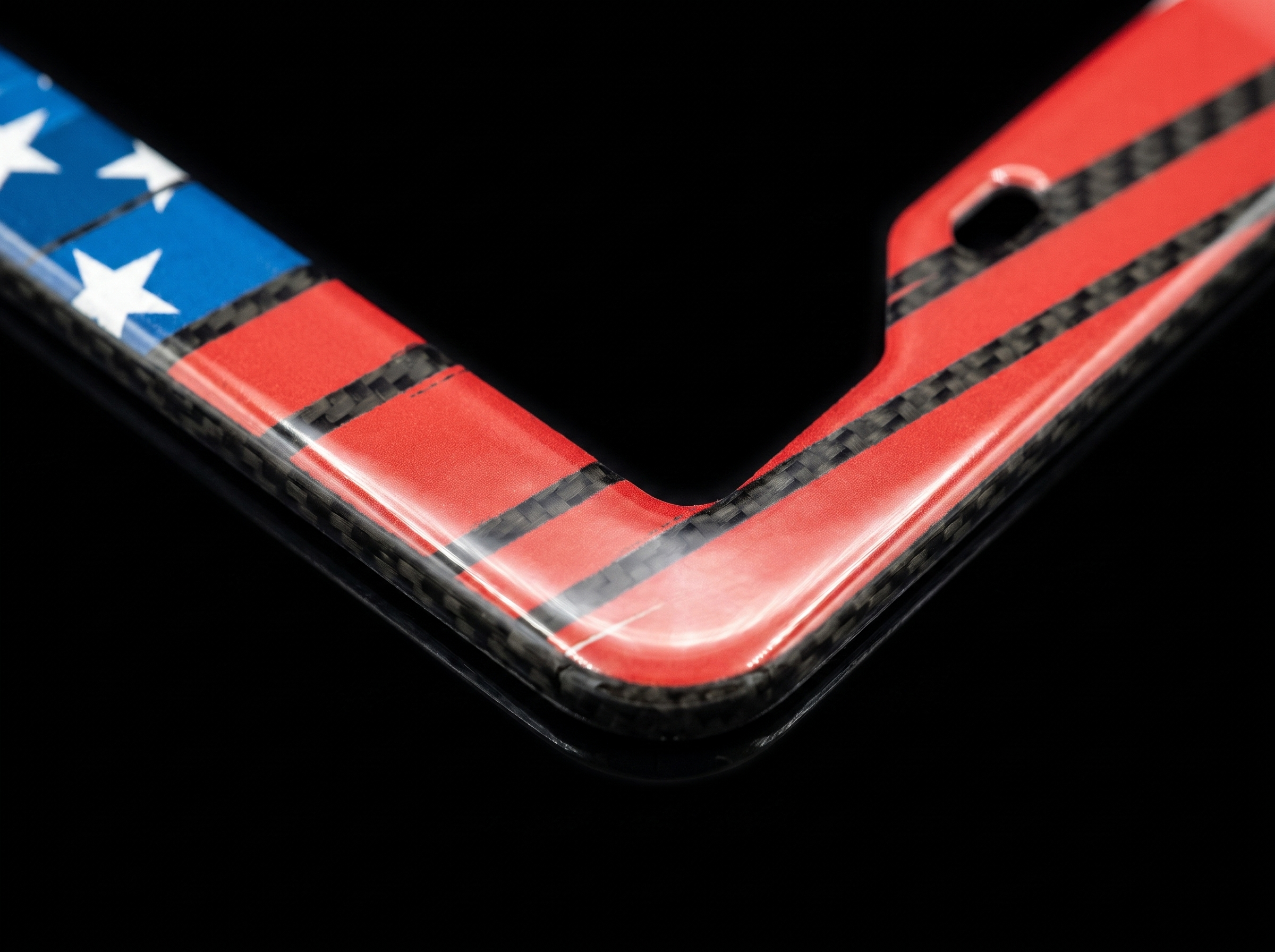 American Flag frame macro detail