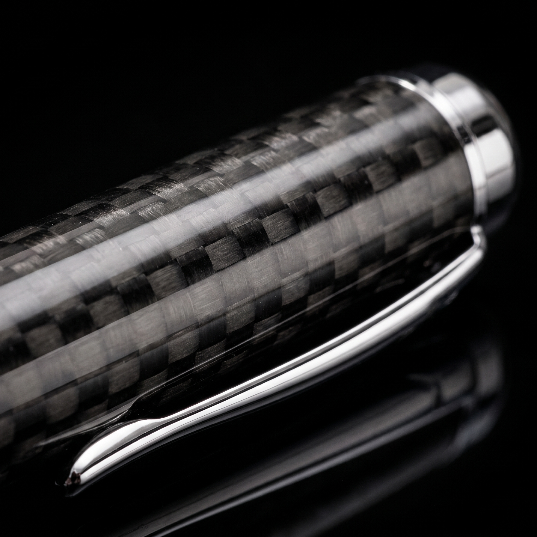 CarbonInk carbon fiber pen — carbon weave macro