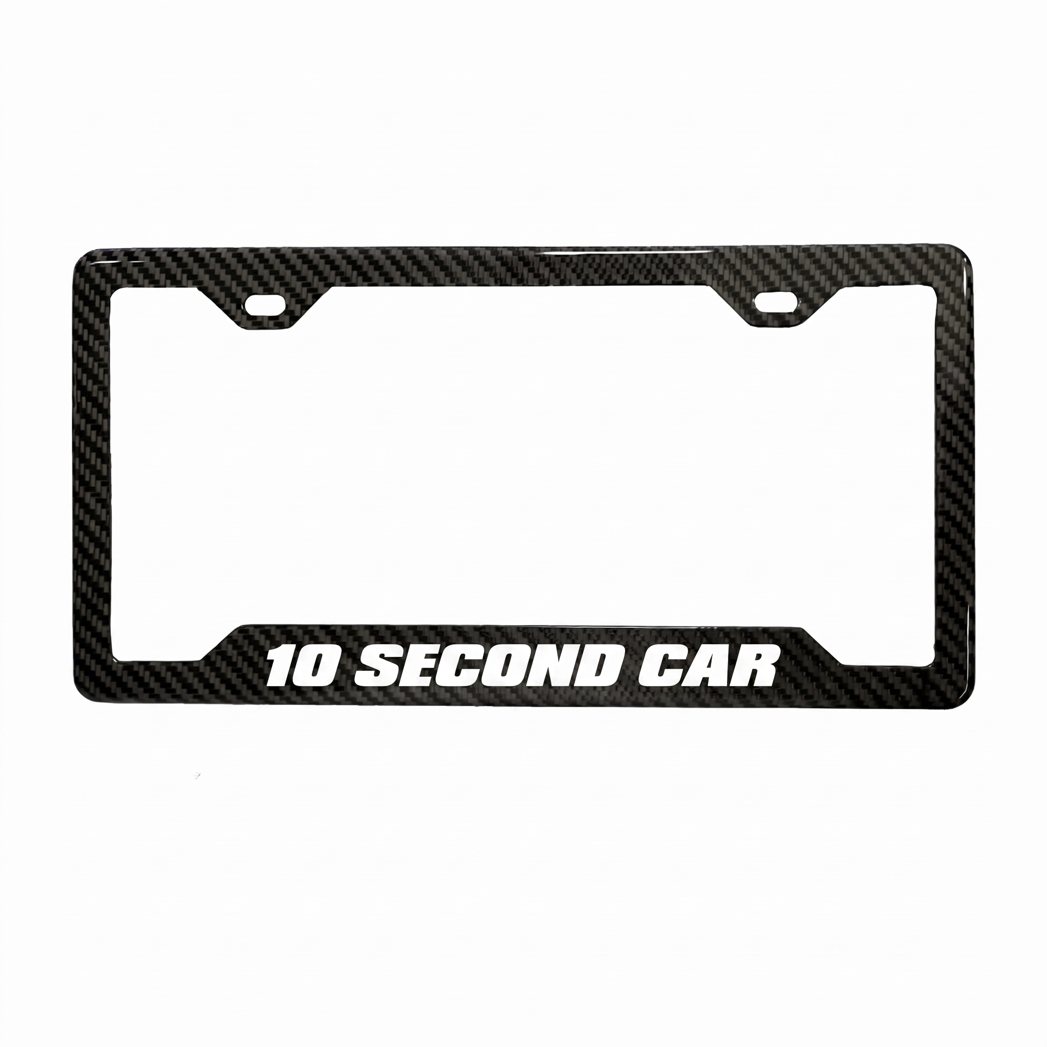 10 Second Car carbon fiber license plate frame by PSF Carbon