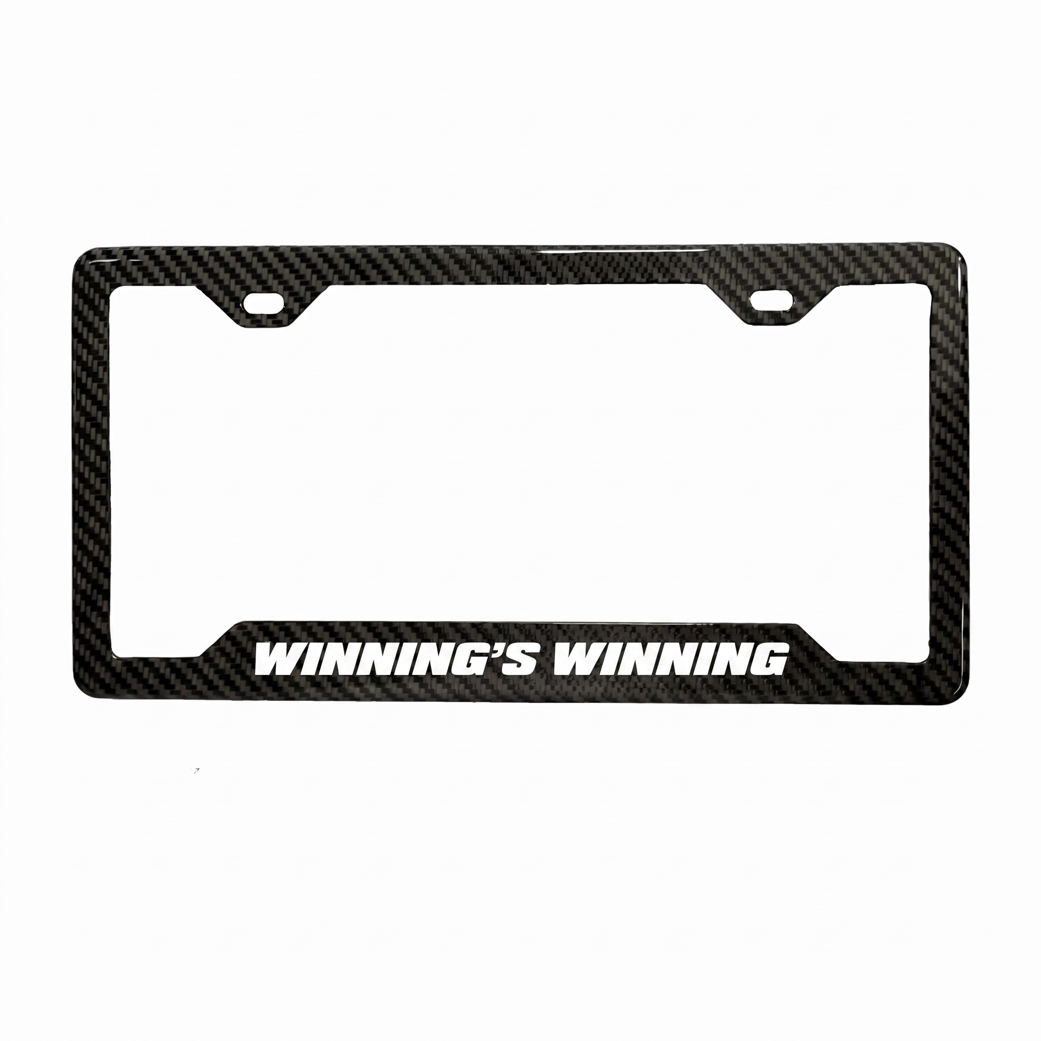 Winnings Winning carbon fiber license plate frame by PSF Carbon