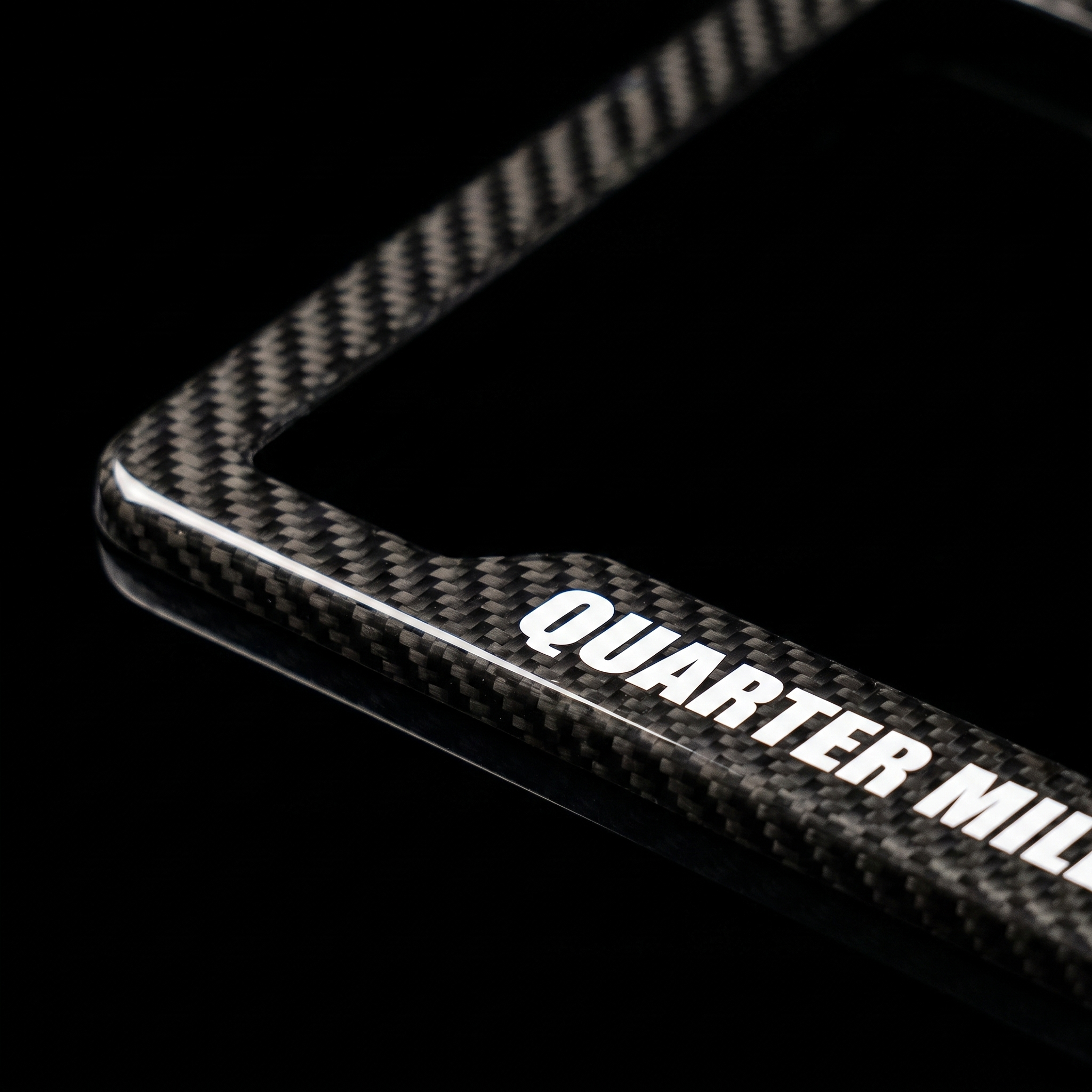 Quarter Mile At A Time carbon fiber frame macro detail